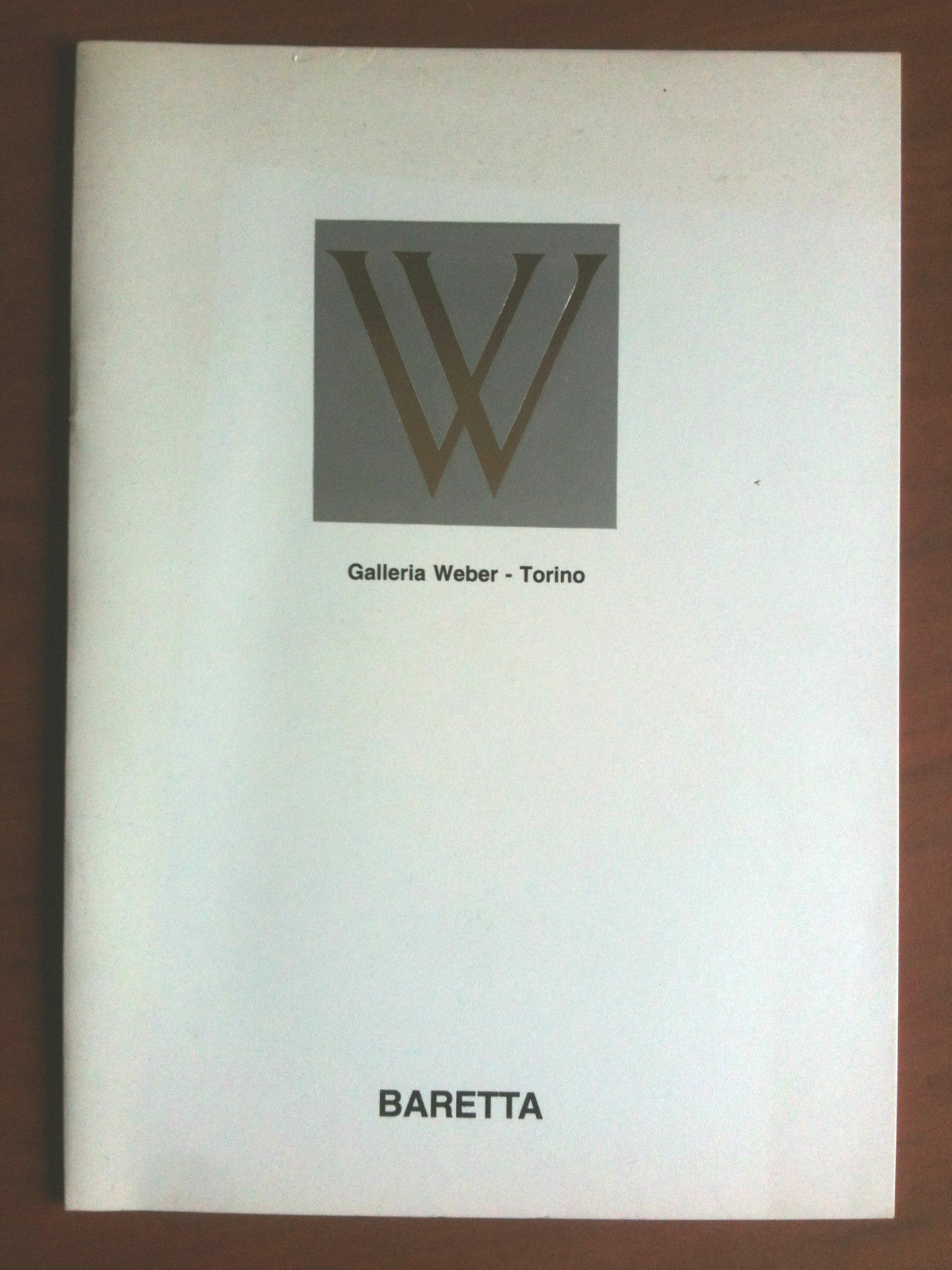 Catalogo della mostra di Gianni Baretta Galleria Weber Torino 1981