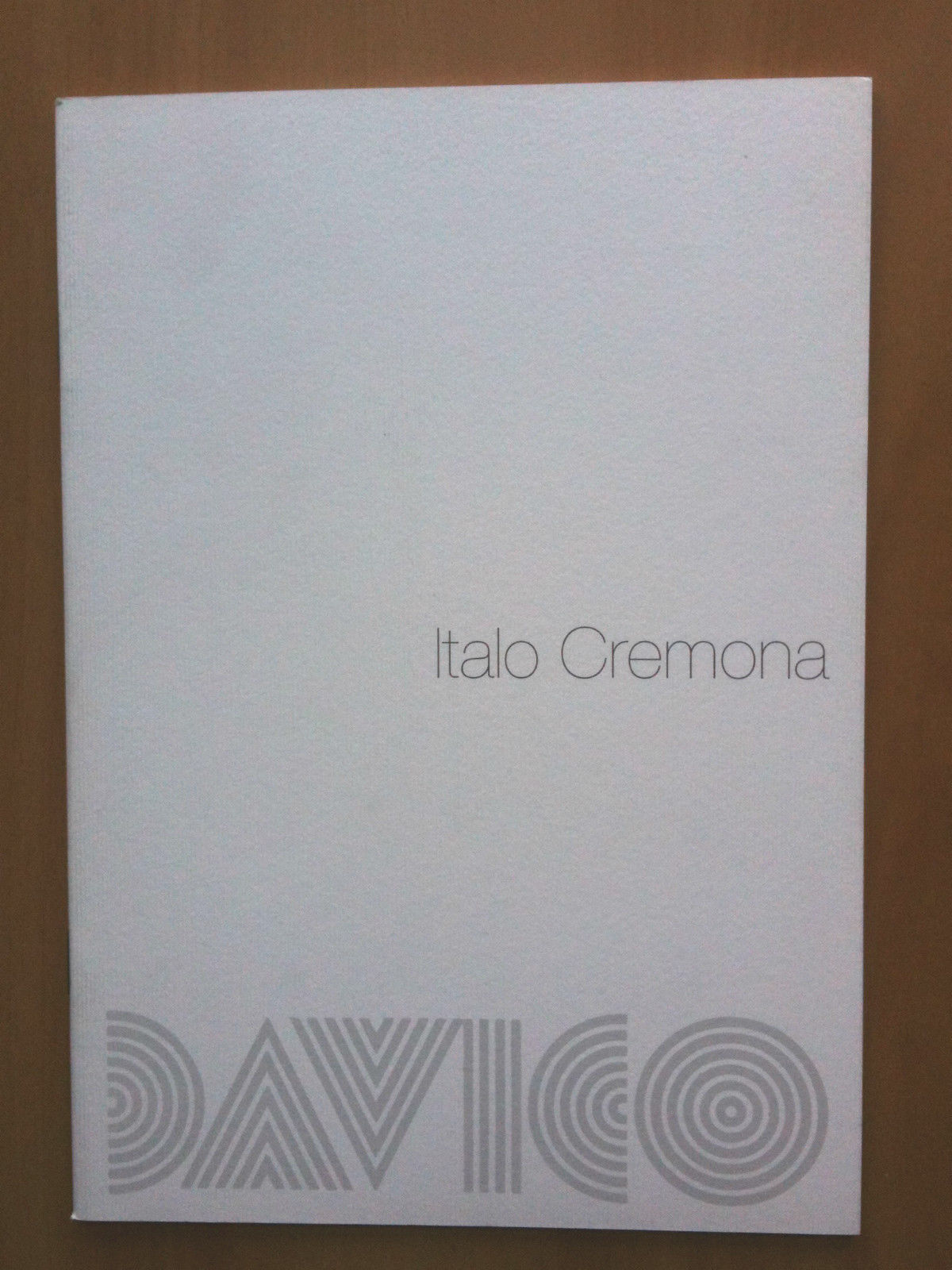 Catalogo della mostra di Italo Cremona Galleria Davico Torino 2001/02