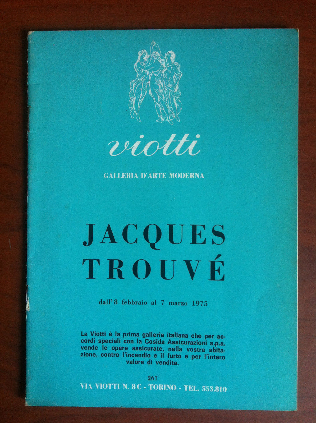 Catalogo della mostra di Jacques Trouvé Galleria Viotti Torino 1975 …