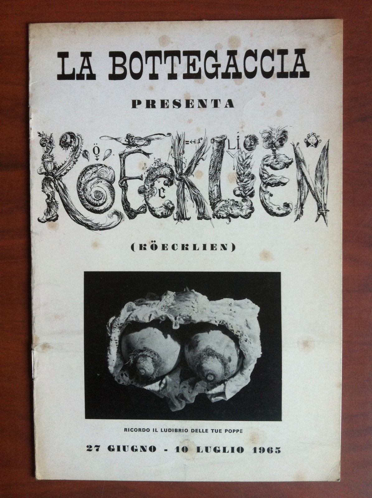 Catalogo della mostra di Koecklien Gal La Bottegaccia Giaveno TO …