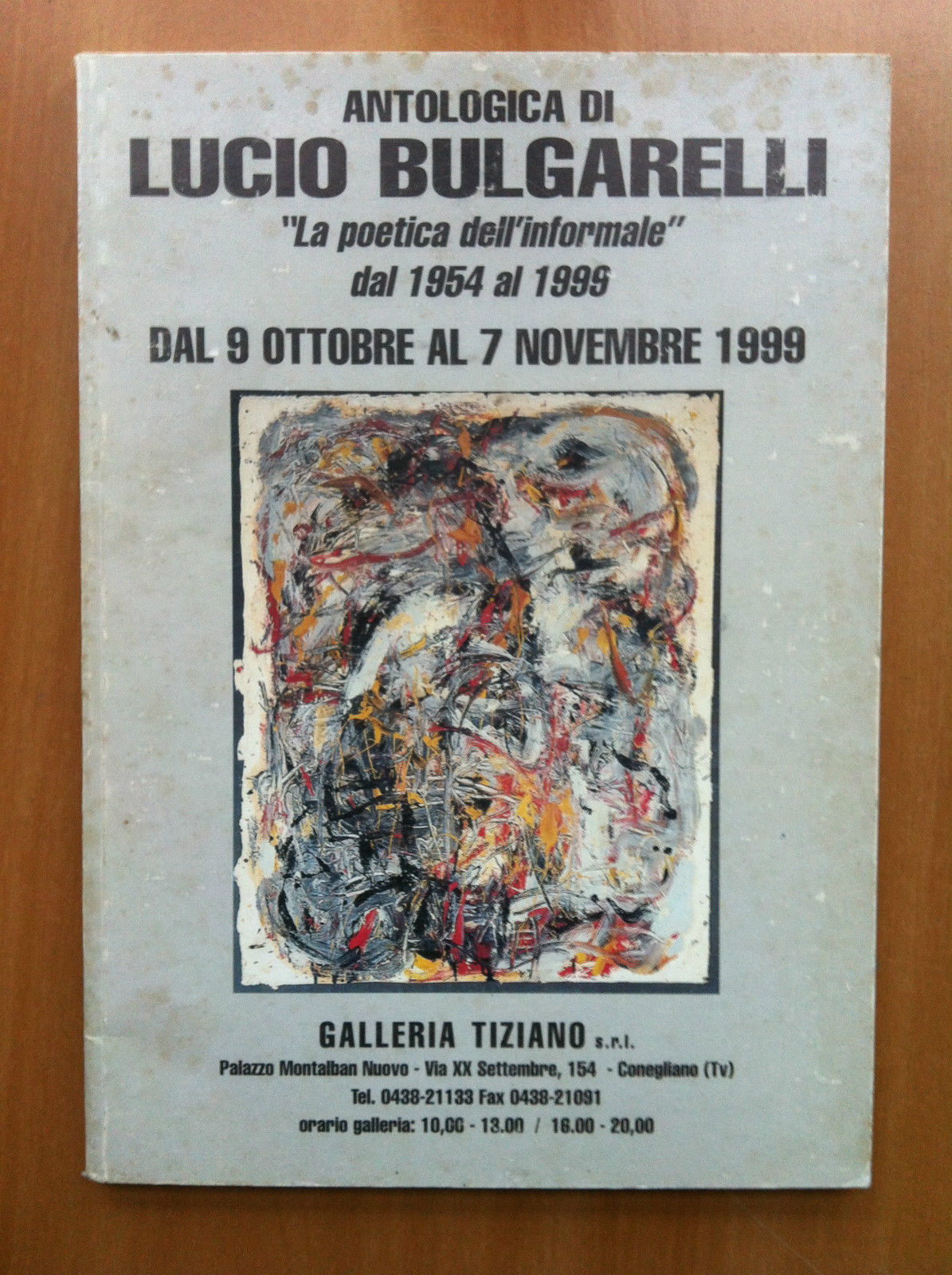 Catalogo della mostra di Lucio Bulgarelli Gall Tiziana Conegliano 1999 …