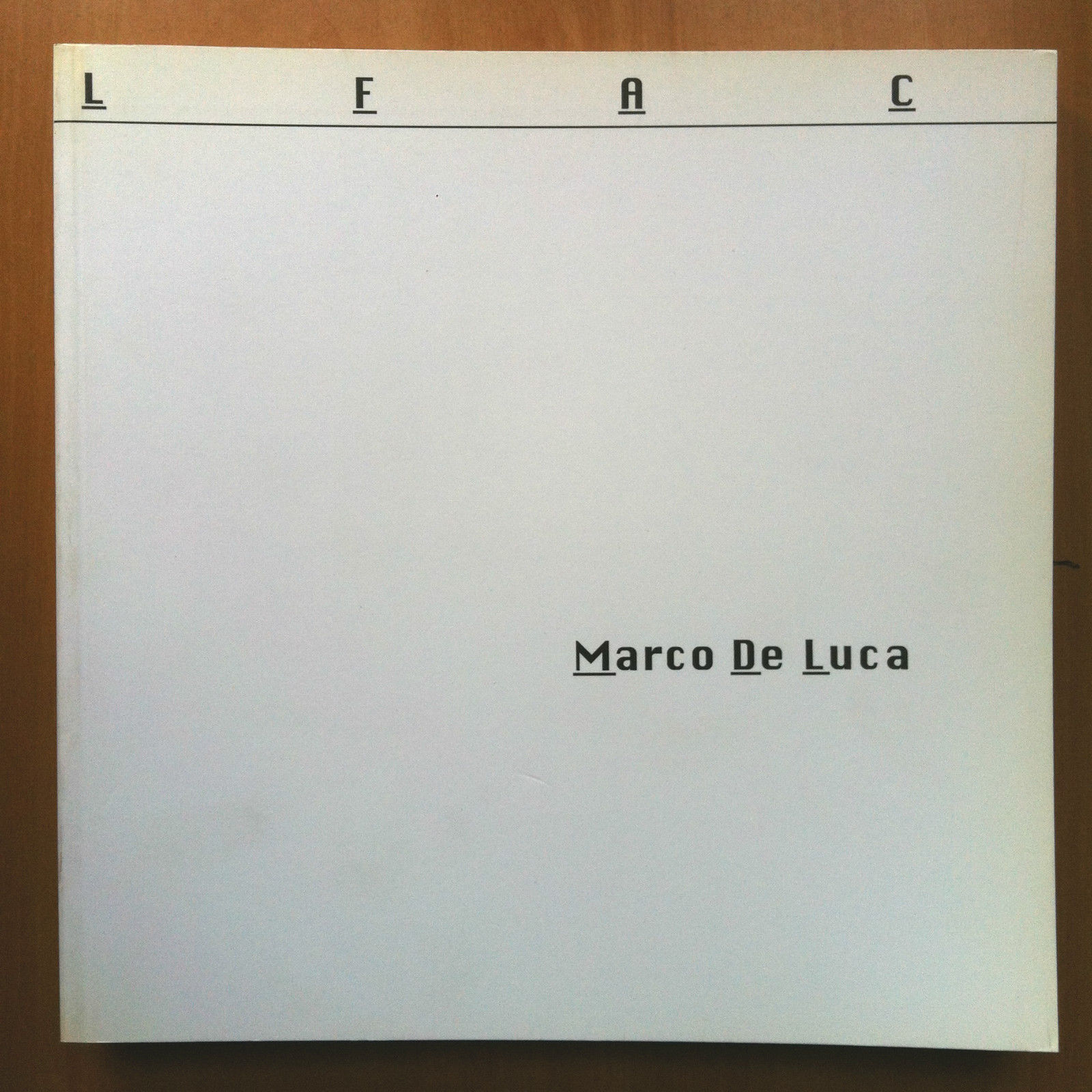 Catalogo della mostra di Marco De Luca LFAC Torino 2001- …