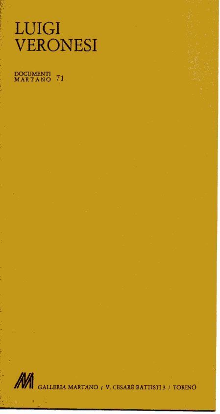 Catalogo della mostra di Vordemberge-Gildewart Martano/Due Torino 1973