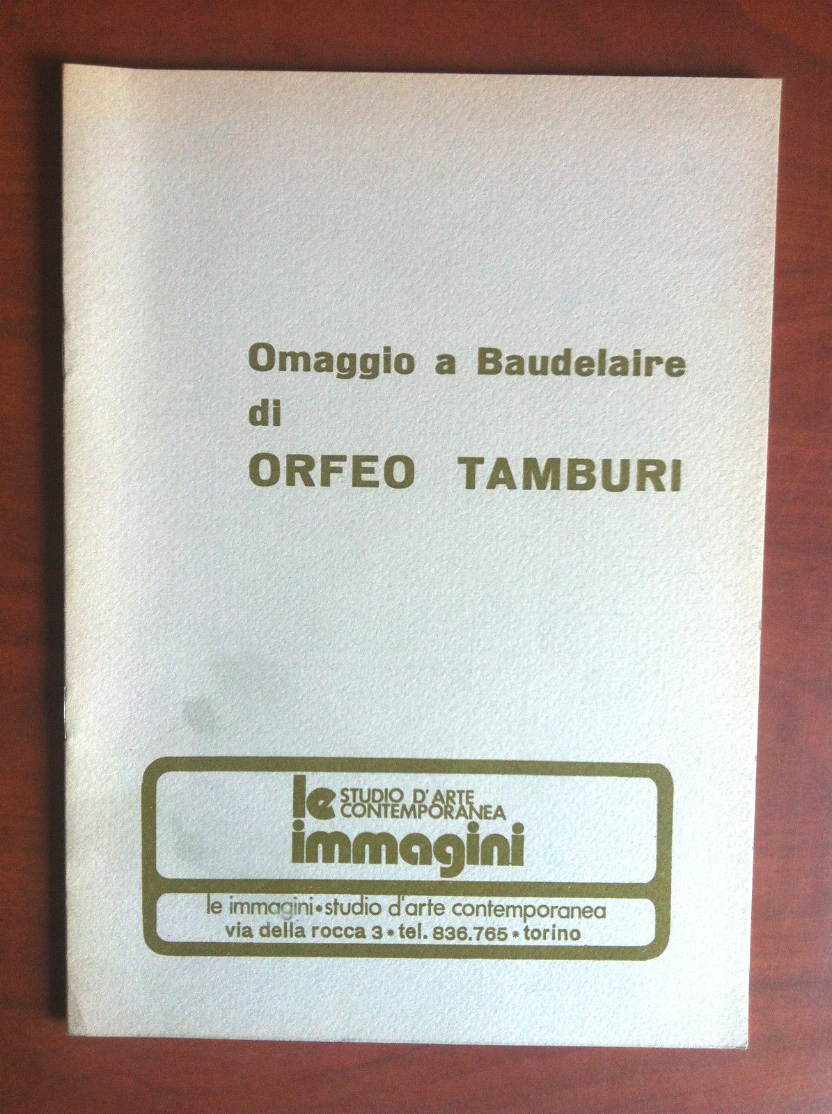 Catalogo della mostra omaggio a Baudelaire di Orfeo Tamburi 1979 …