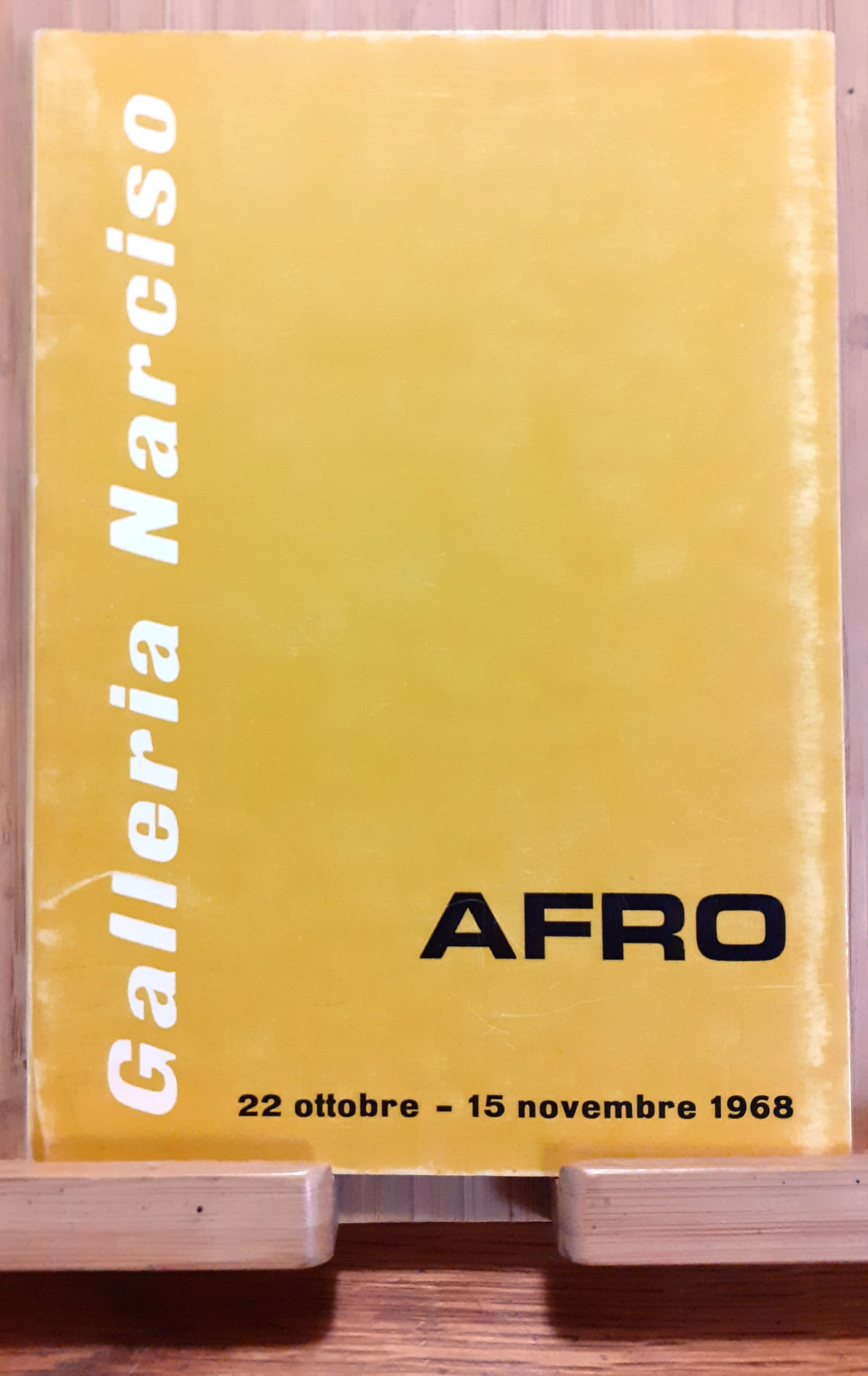 Catalogo invito Galleria Narciso AFRO 1968