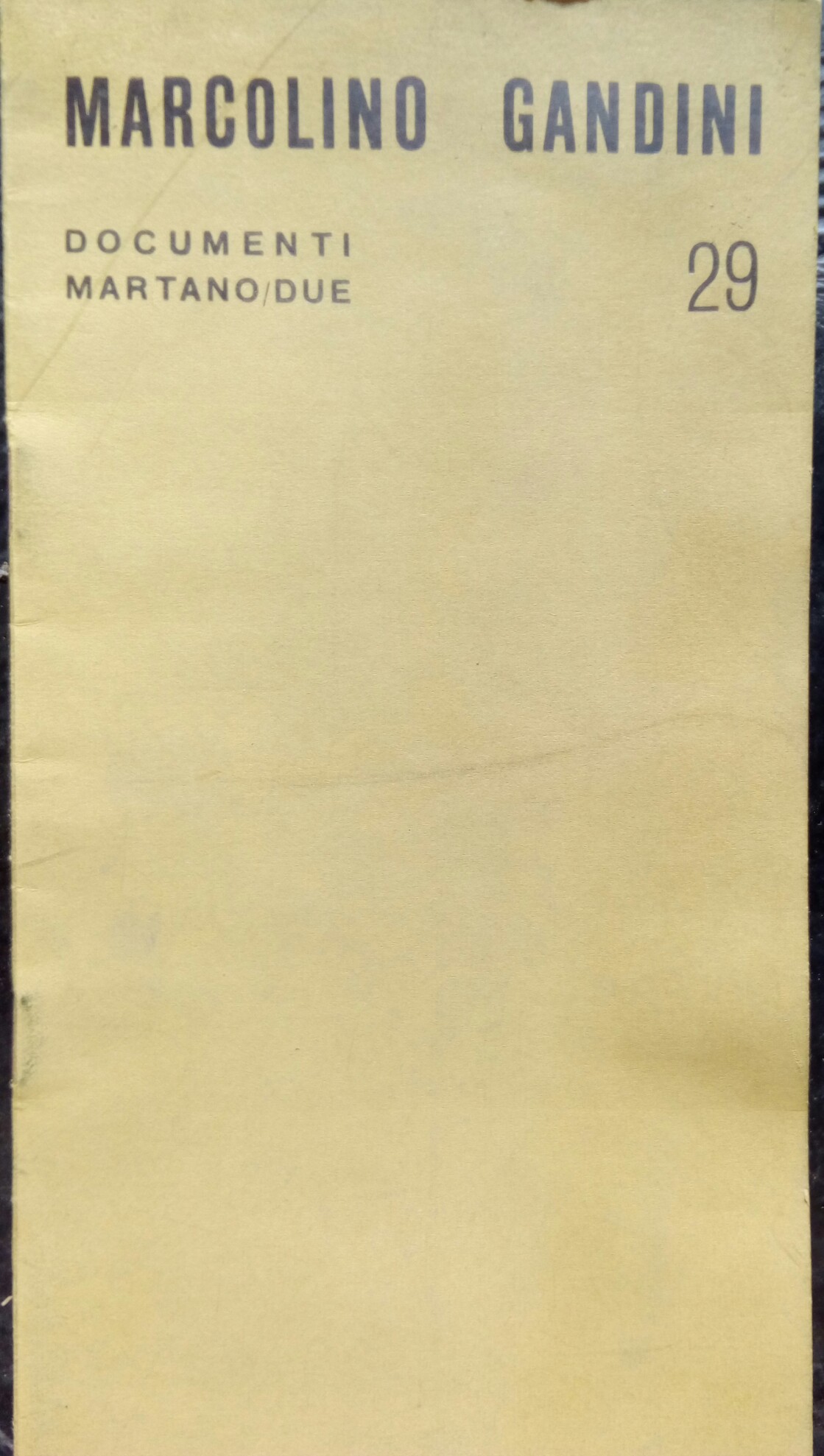 Catalogo Marcolino Gandini Martano/due Torino 1971