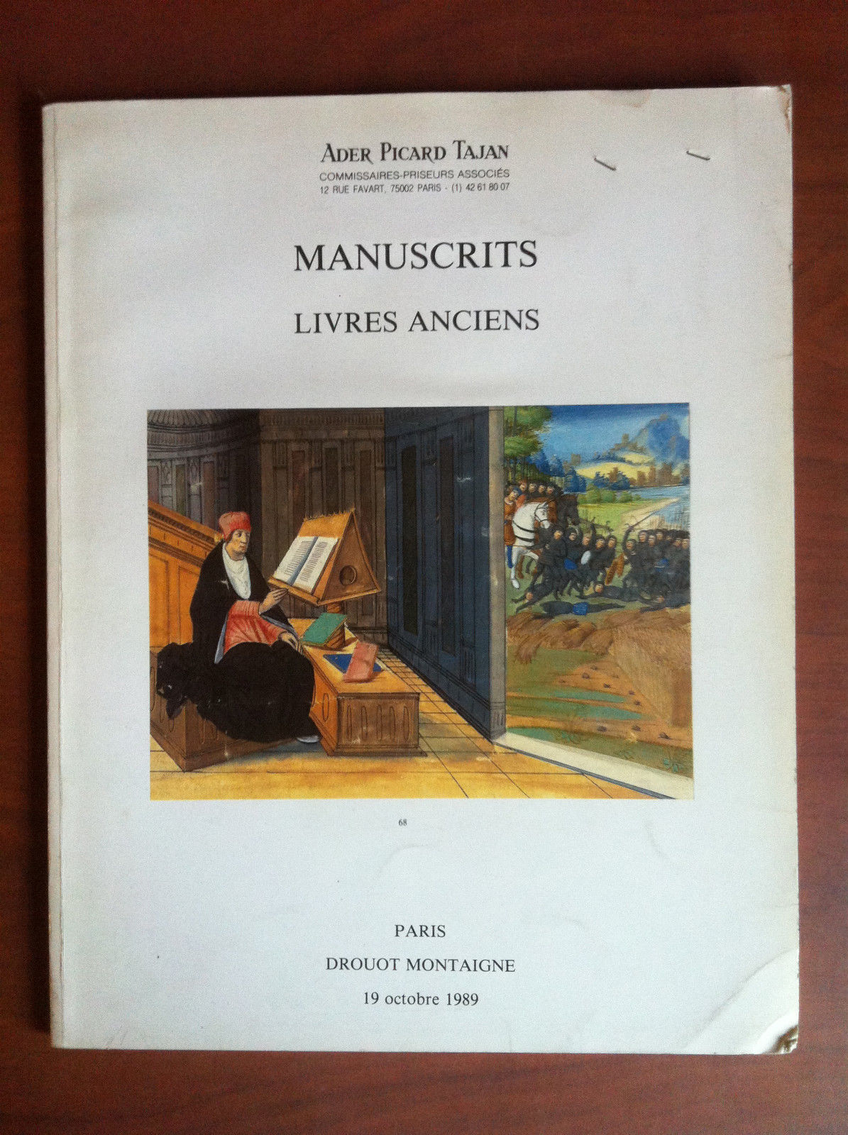 Catalogue de la vente Tajan: Manuscris Livres AnciensParis 1989 - …