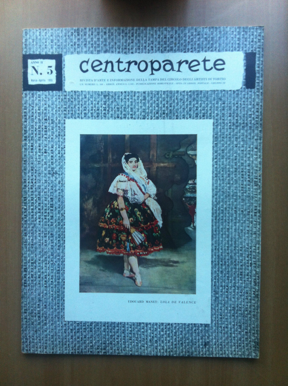 Centroparete Anno II n^ 5 Marzo/Aprile 1955 Cover: Edoouard Manet …