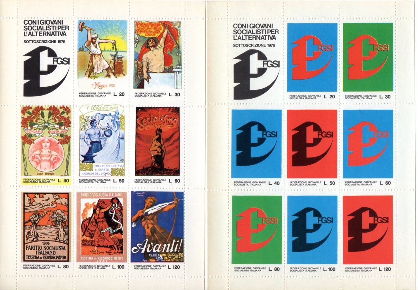 Chiudilettera FGSI sottoscrizione 1976