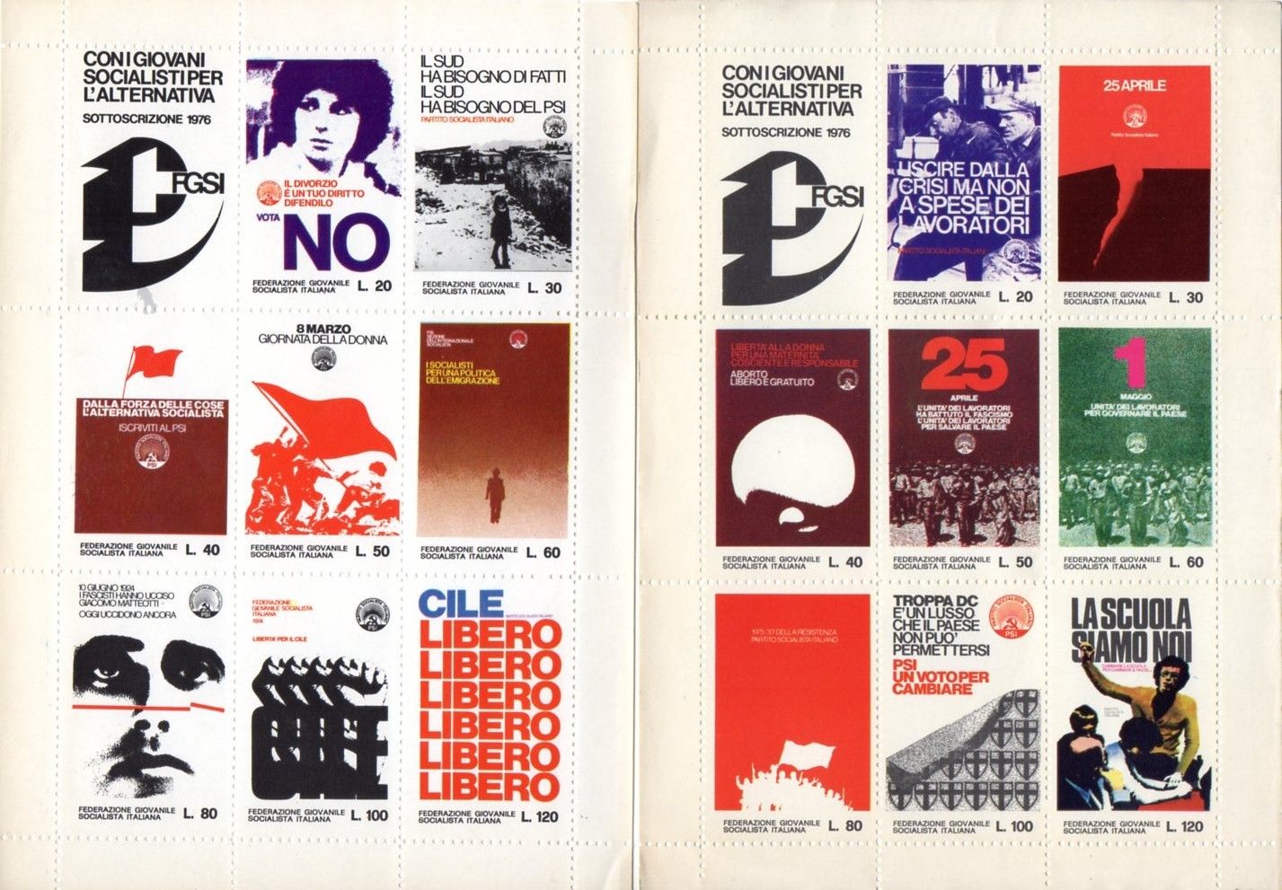 Chiudilettera FGSI sottoscrizione 1976