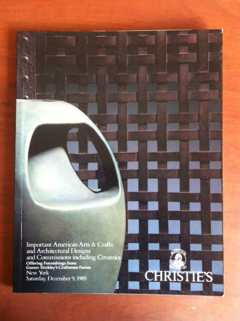 Christie's auction catalogue Important American Arts &amp; Crafts NY 1989 …