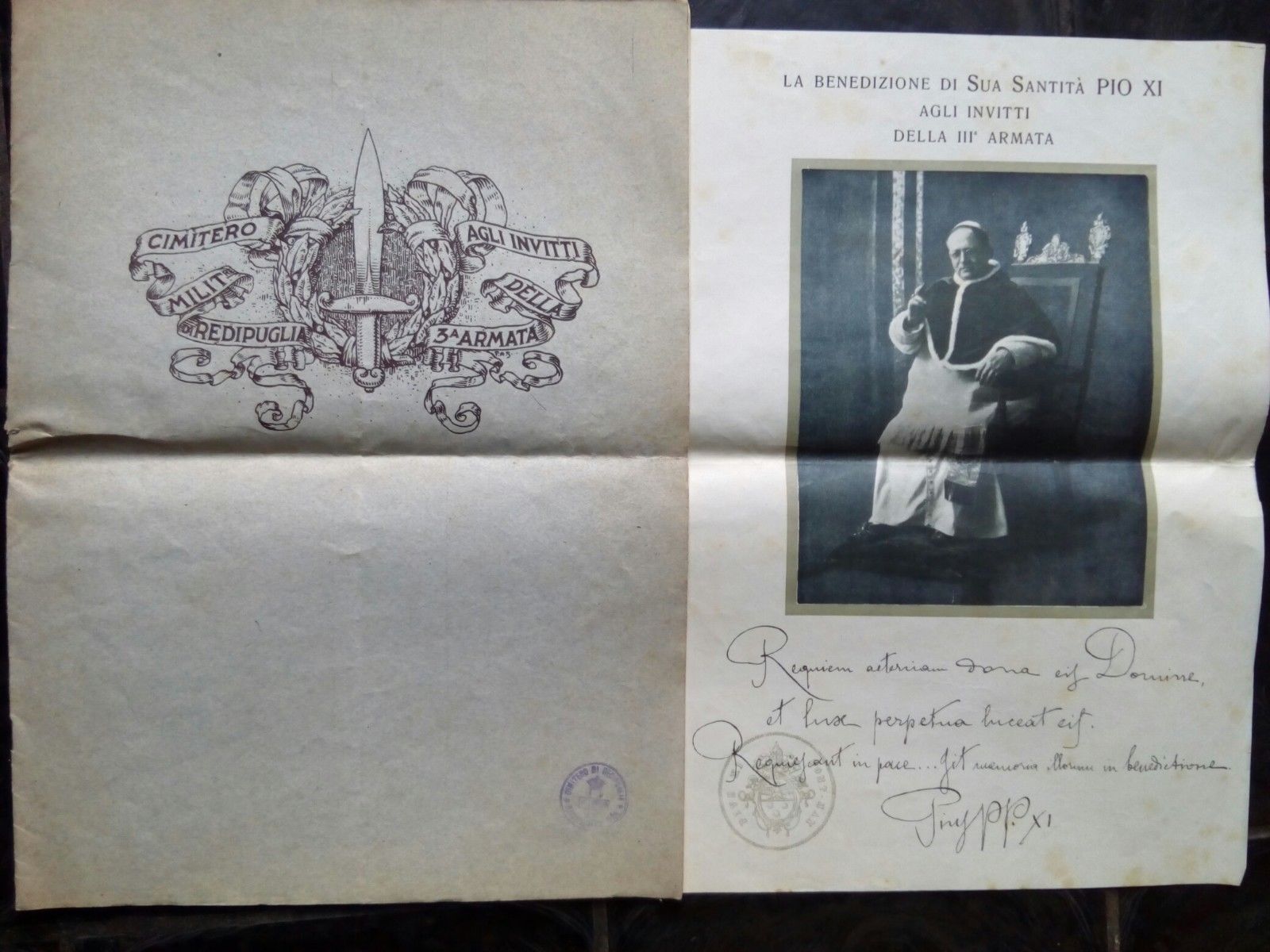 Cimitero Militare di Redipuglia agli invitti della 3^ Armata