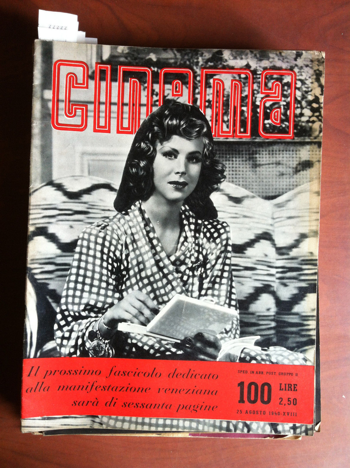 CINEMA n^ 100 - 25 Agosto 1940 Cover: Alanova - …
