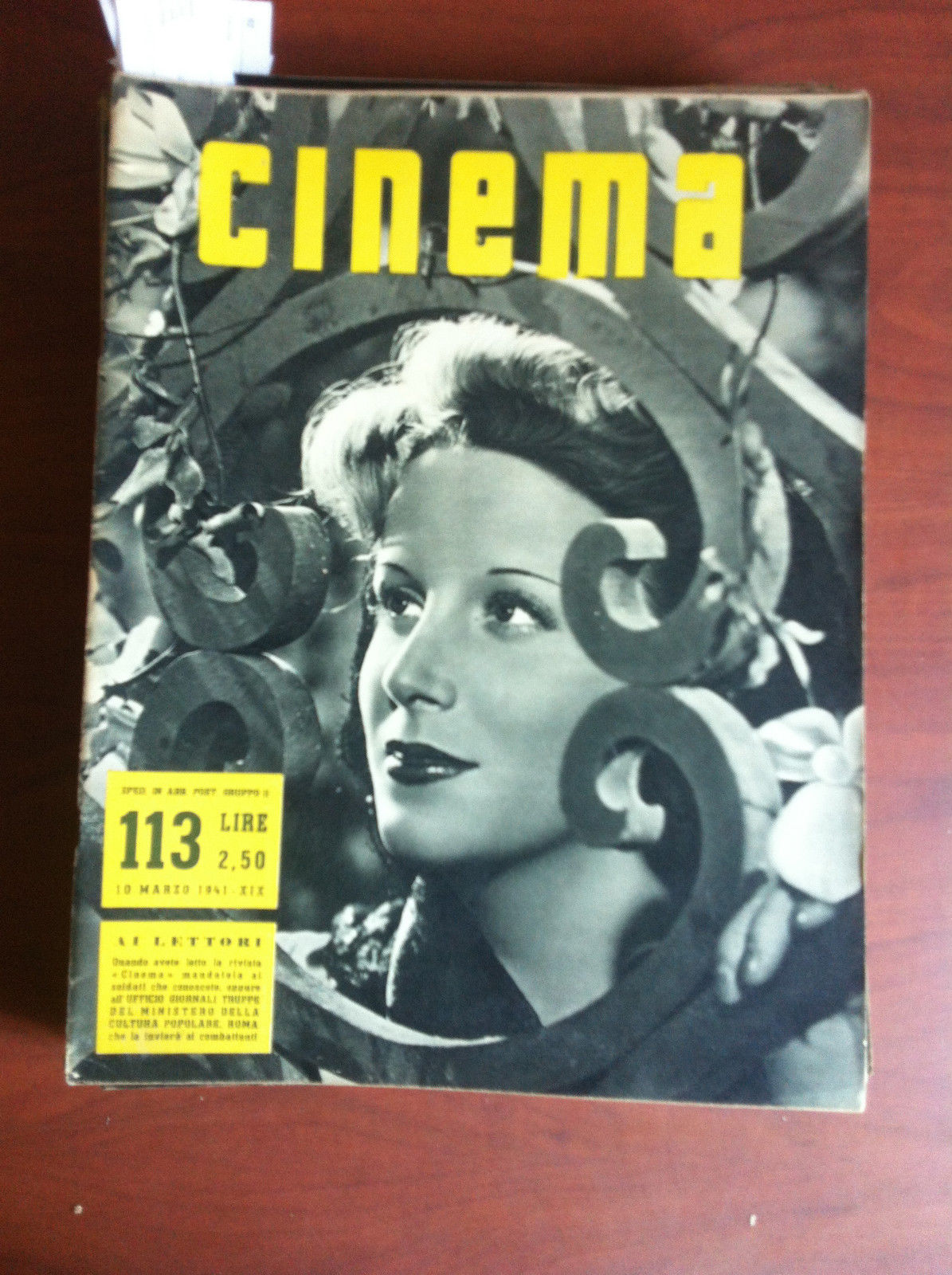 CINEMA n^ 113 - 10 Marzo 1941 Cover: Maria Mercader …
