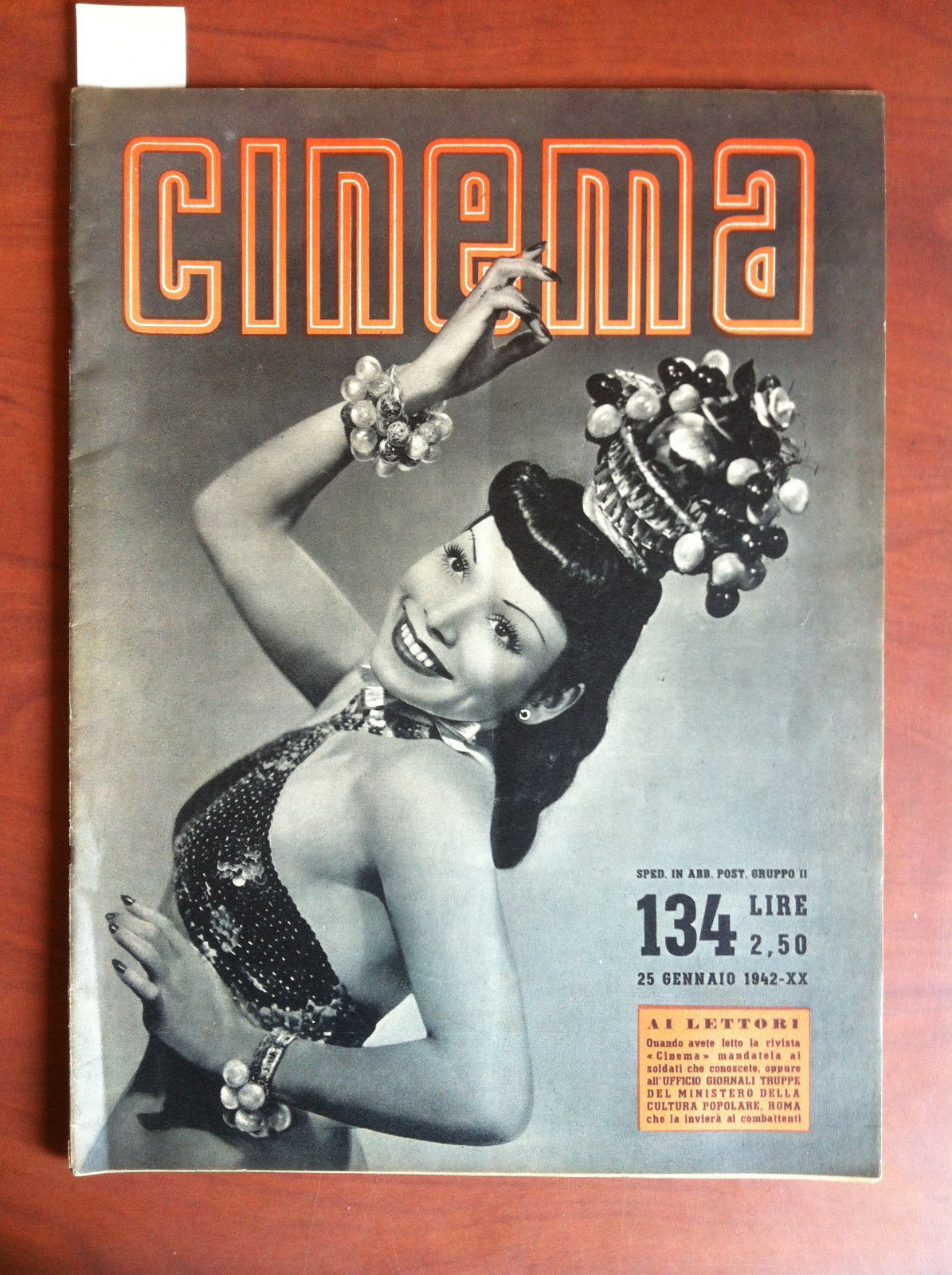 CINEMA n^ 134 - 25 Gennaio 1942 Cover: Cio-Ku-Fay - …