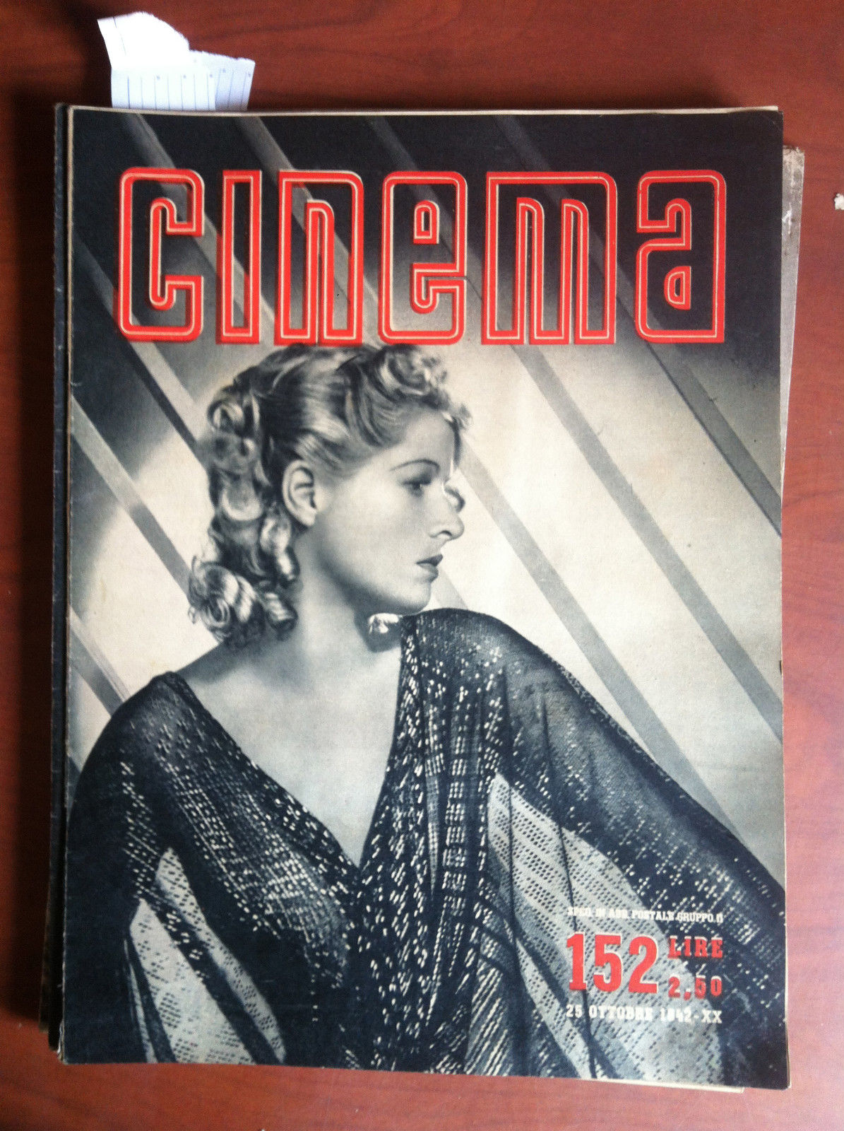 CINEMA n^ 152 - 25 Ottobre 1942 Cover: Valeria Hidveghy …