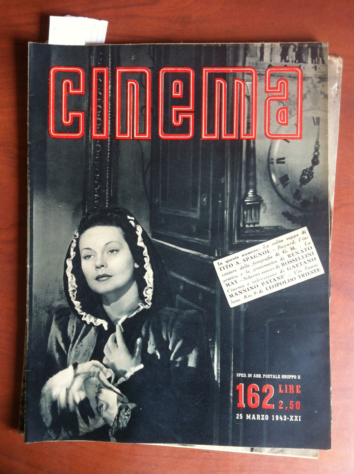 CINEMA n^ 162 - 25 Marzo 1943 Cover: Maria Denis …