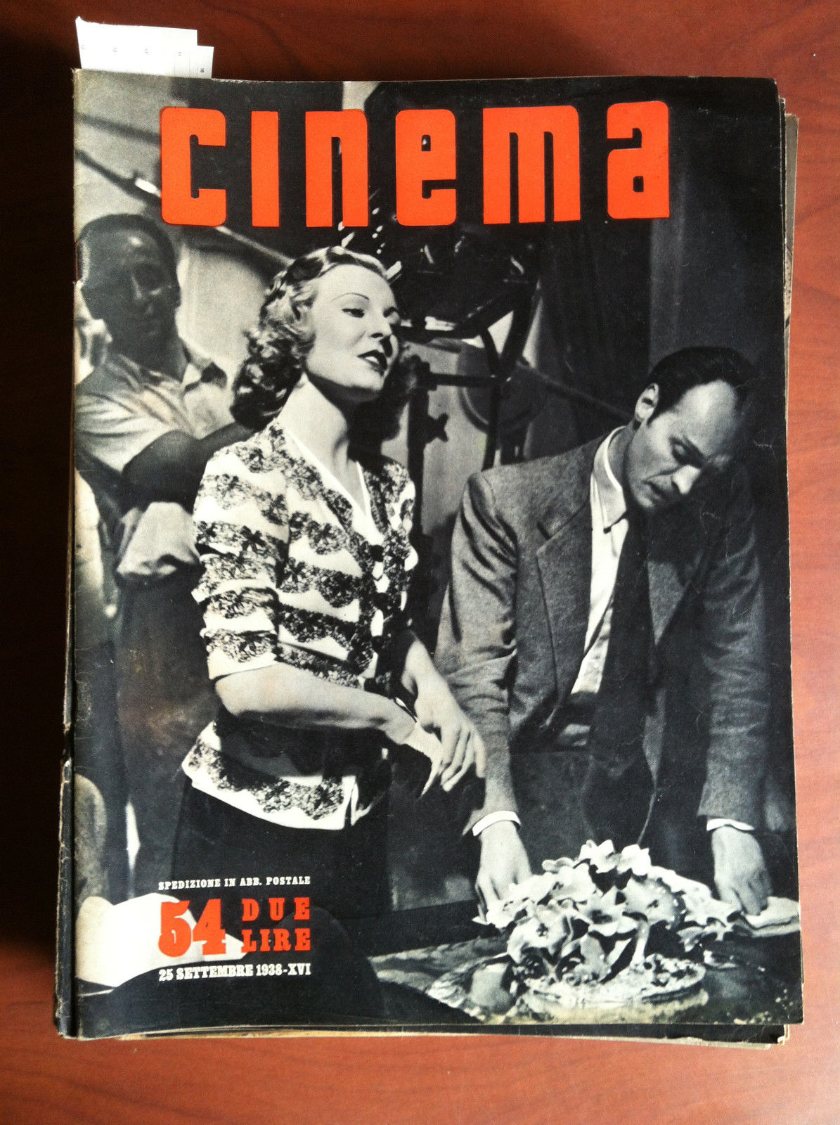 CINEMA n^ 54 - 25 Settembr 1938 Cover: Caterina Boratto …