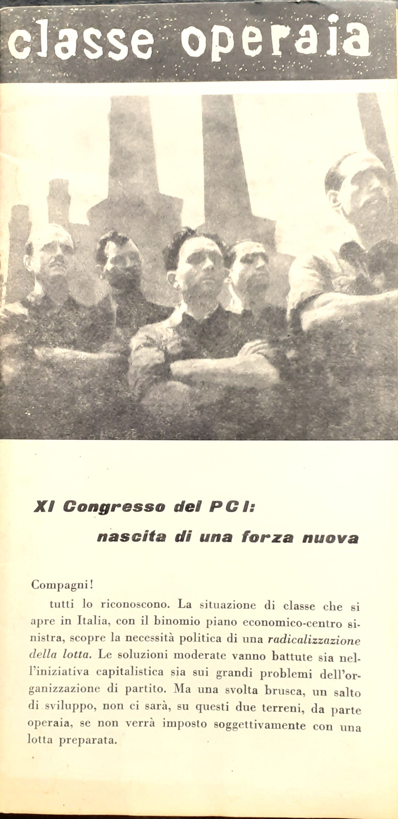 Classe Operaia brossura XI Congresso del PCI Nascita di una …