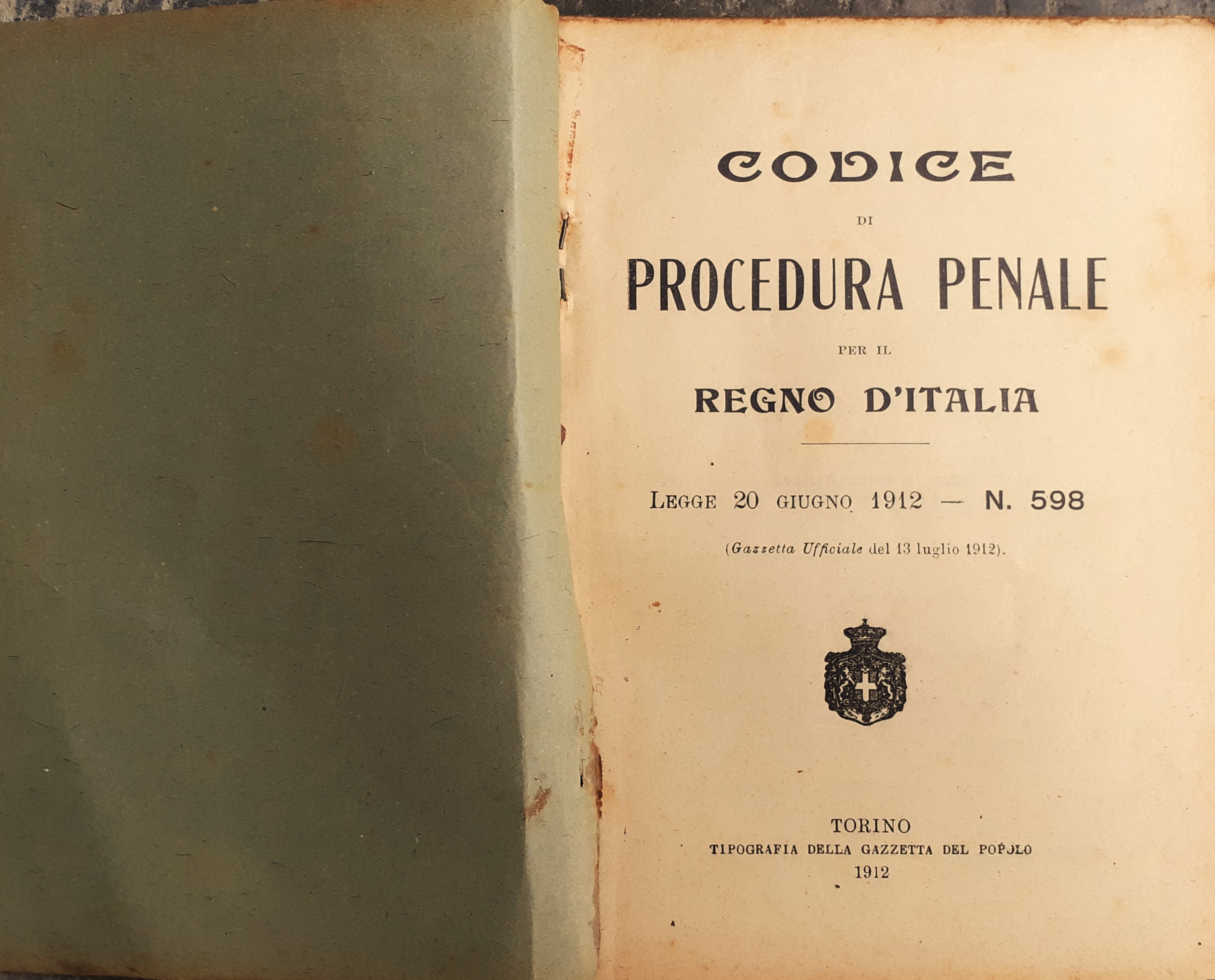Codice di Procedura Penale per il Regno D'italia legge 20 …