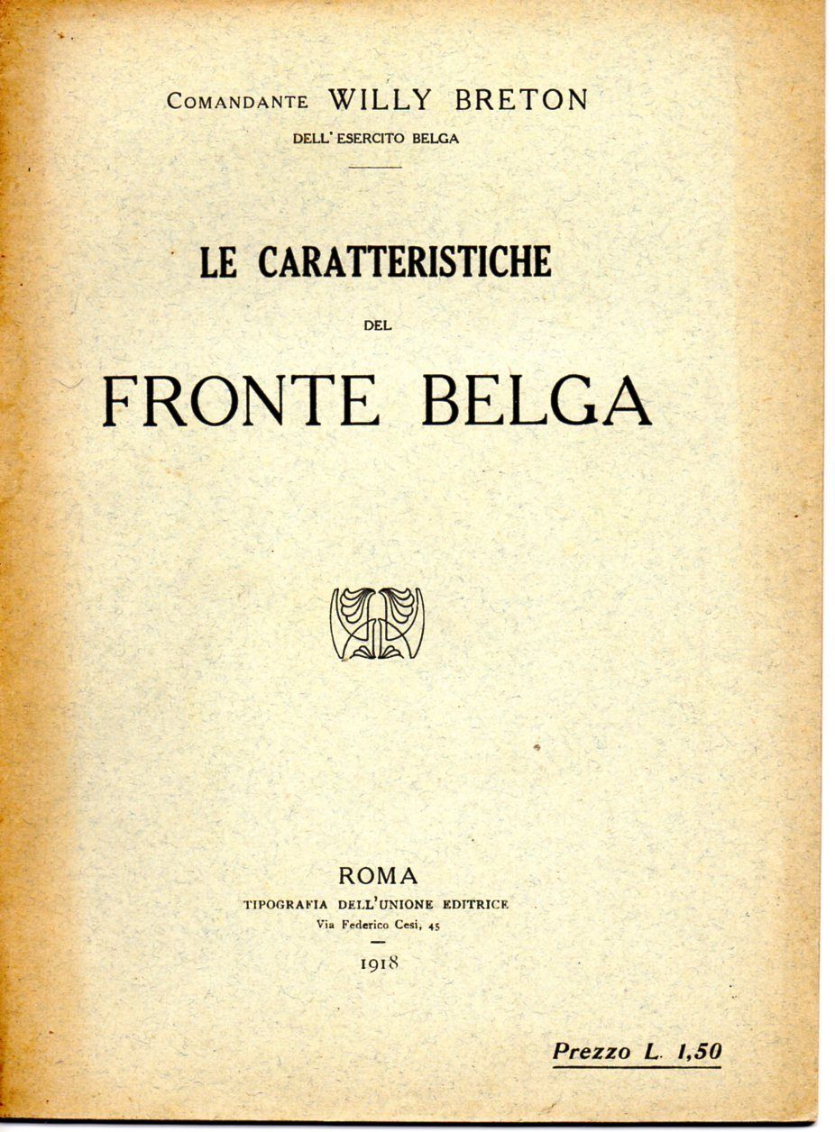 Comandante Willy Breton esercito Belga " caratteristiche del Fronte Belga" …