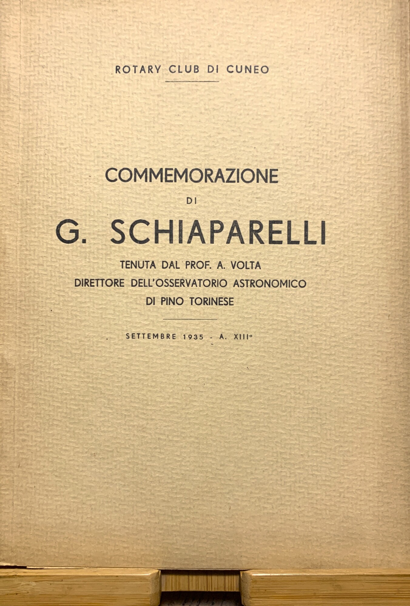 Commemorazione di G. Schiaparelli tenuta dal Prof. A. Volta, Direttore …