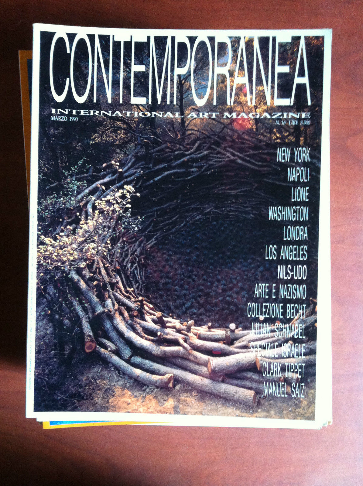 Contemporanea n^ 16 Marzo 1990 - Cover: Nils Udo