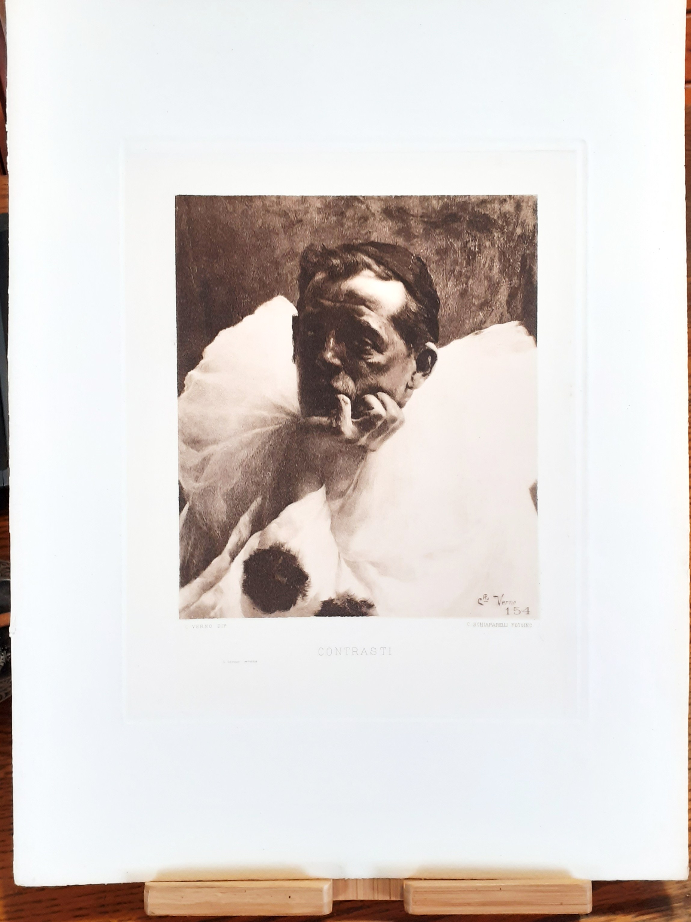 "Contrasti" Cesare Schiaparelli fotoincise Torino 1906