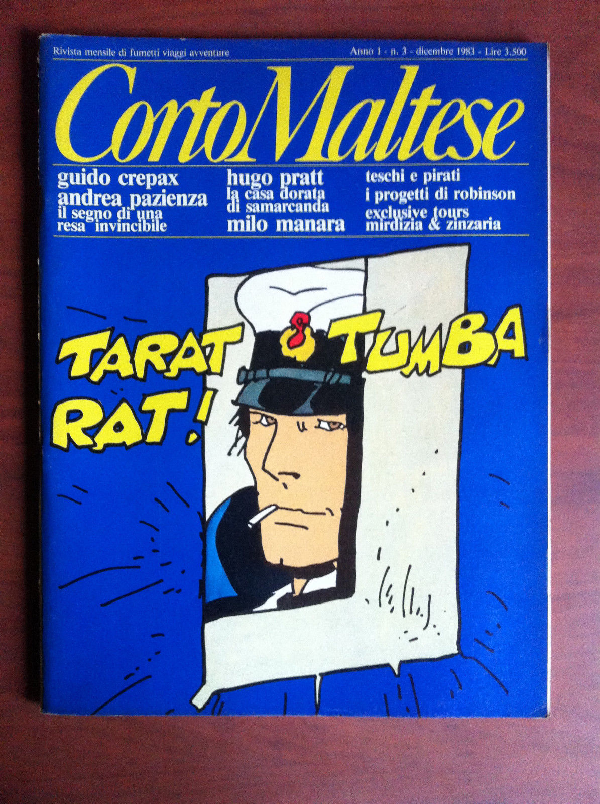 Corto Maltese Anno 1 n^ 3 dicembre 1983 Crepax Pazienza …