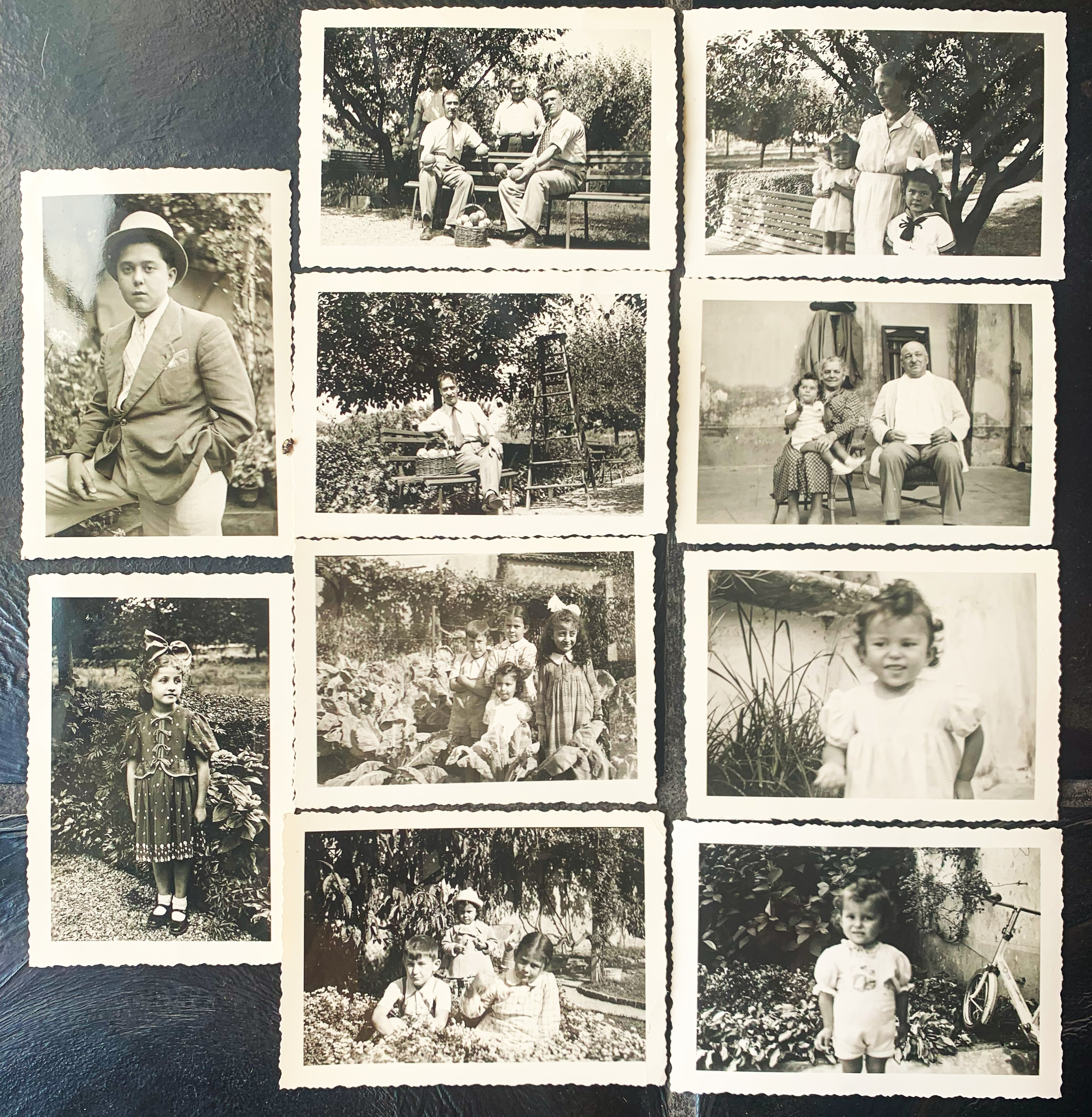 Dieci fotografie di famiglia con negativi 1939 e 40