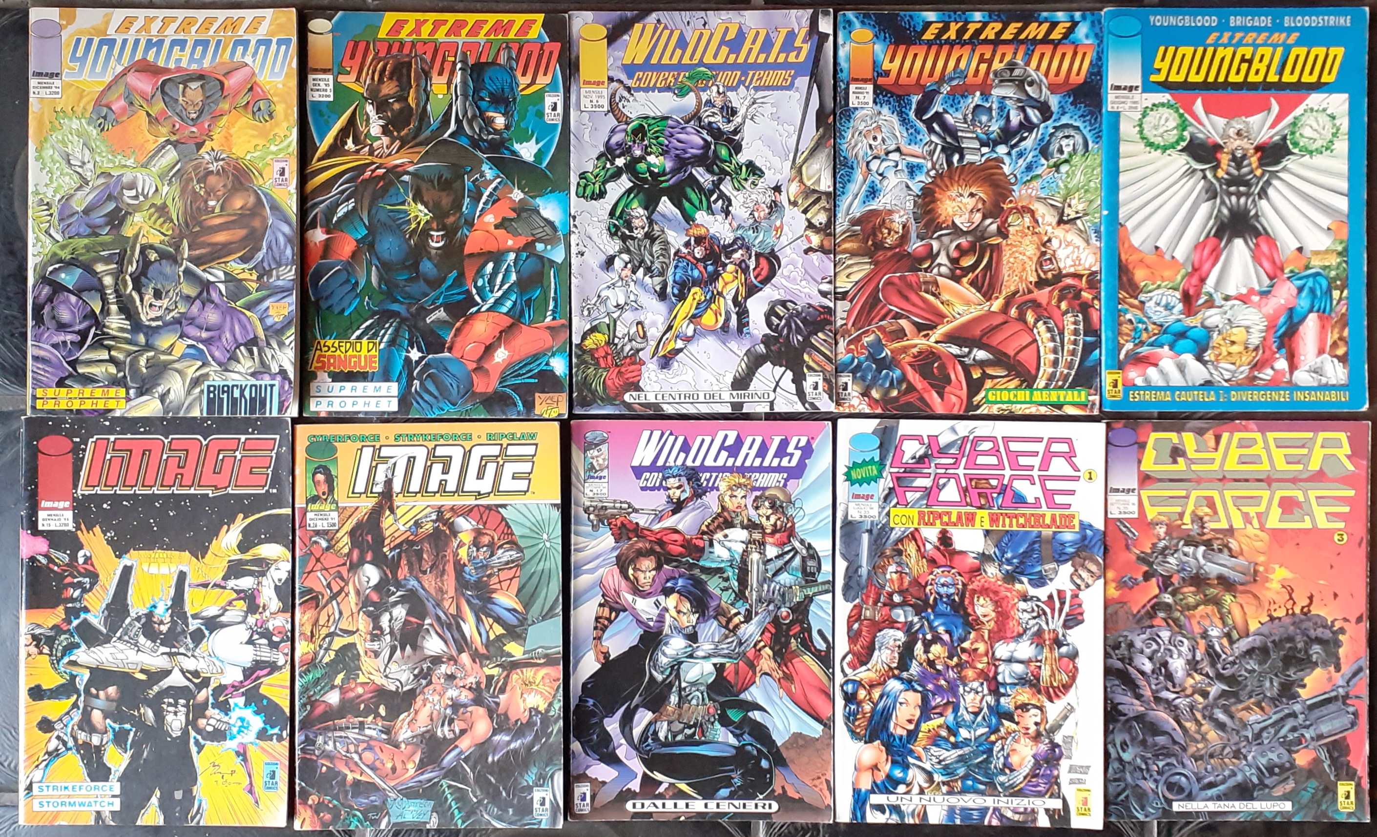 Dieci fumetti serie Image 1994/5/6