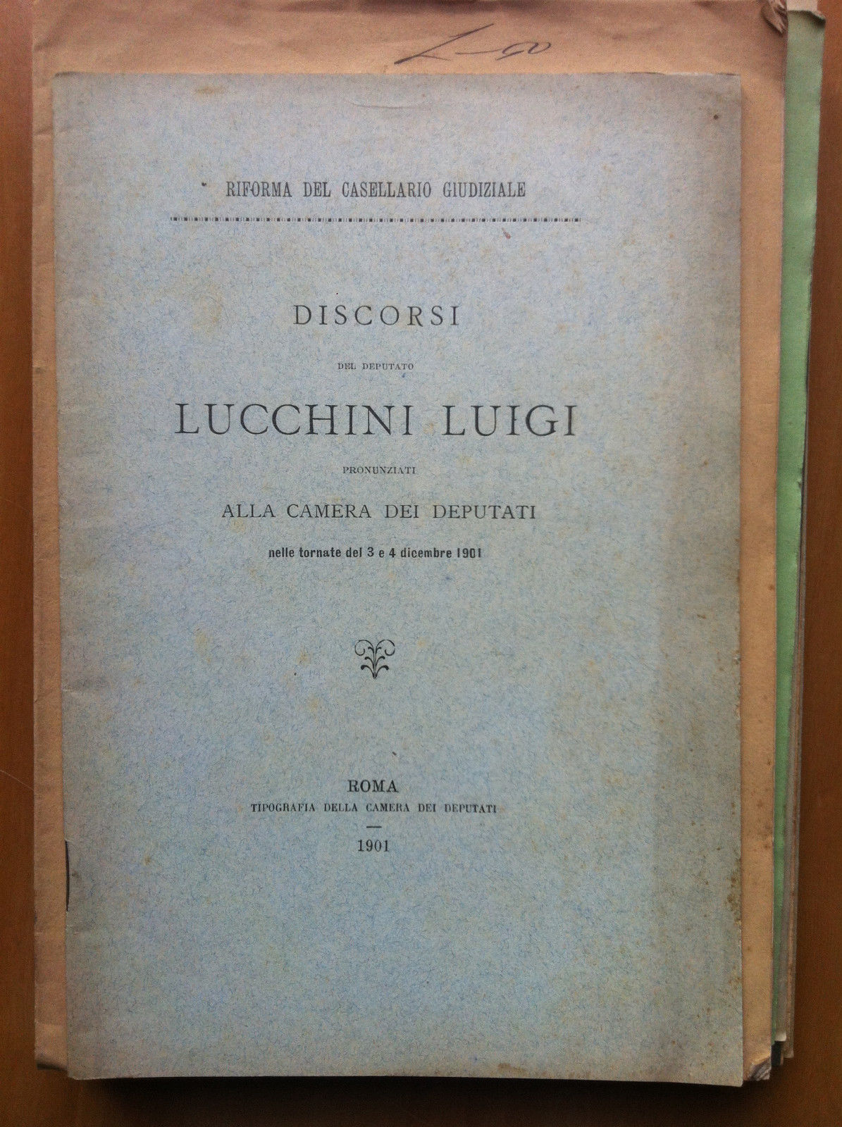 Discorso Deputato Lucchini Luigi Camera dei Deputati 3/4 Dicembre 1901 …
