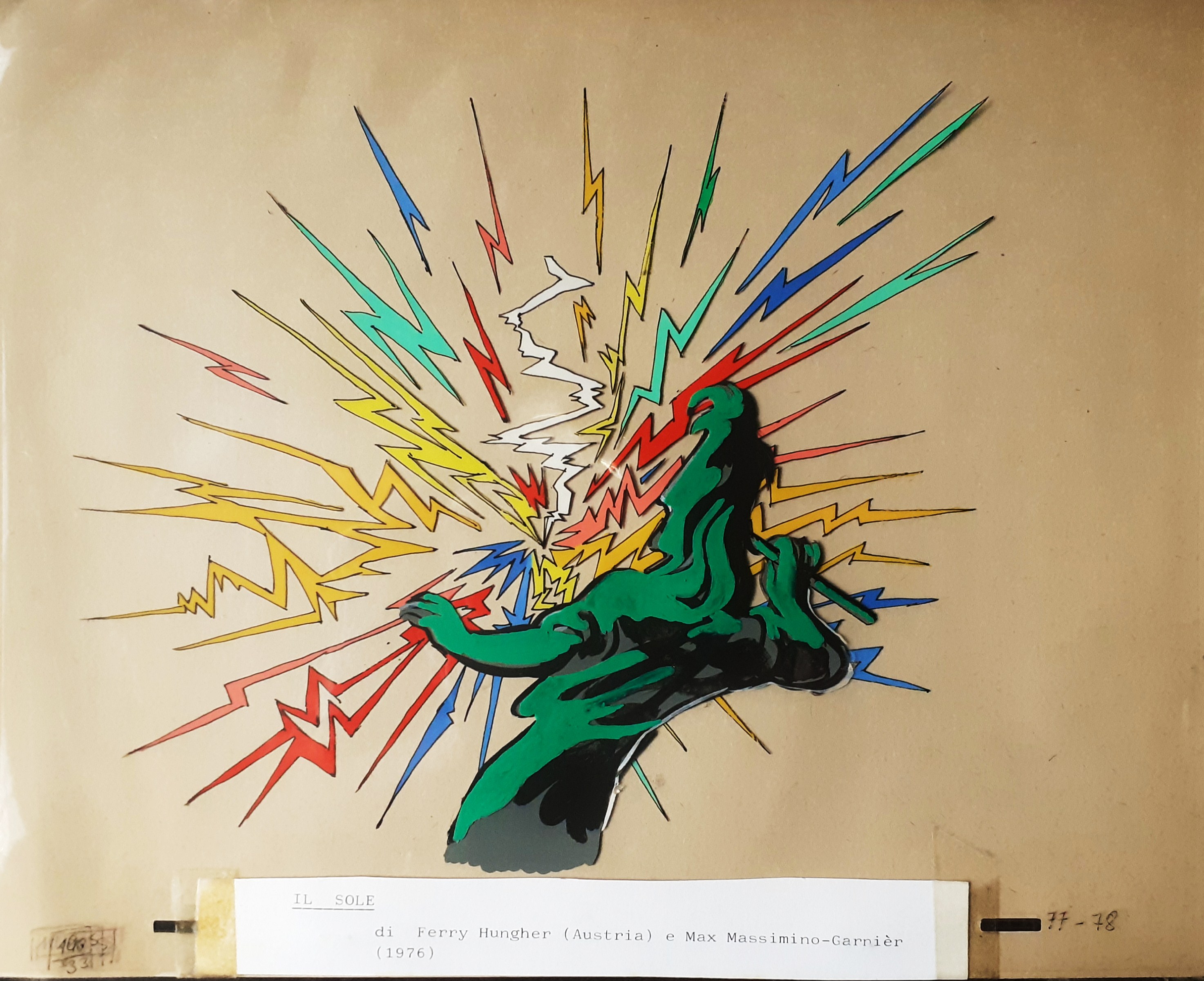 Disegni su lucidi per film d'animazione Max Massimino Garnièr 1976