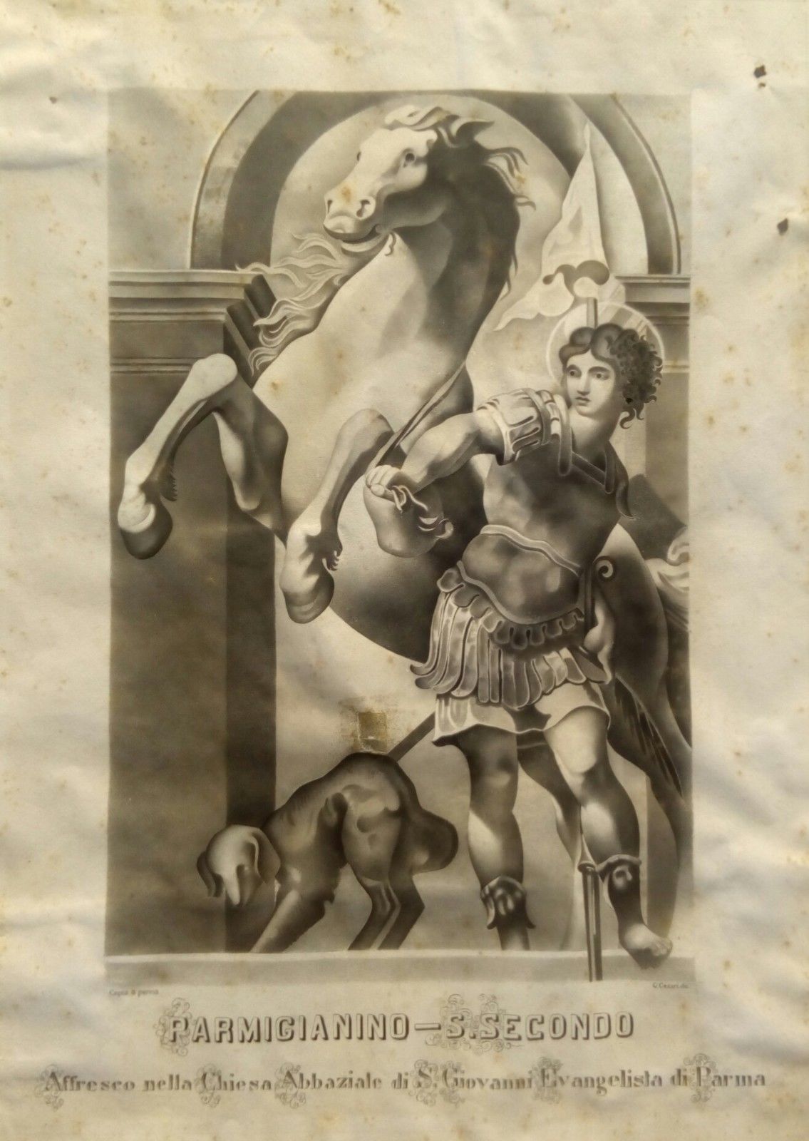 disegno originale anonimo - da affresco abbazia S.Giovanni Evangelista di …