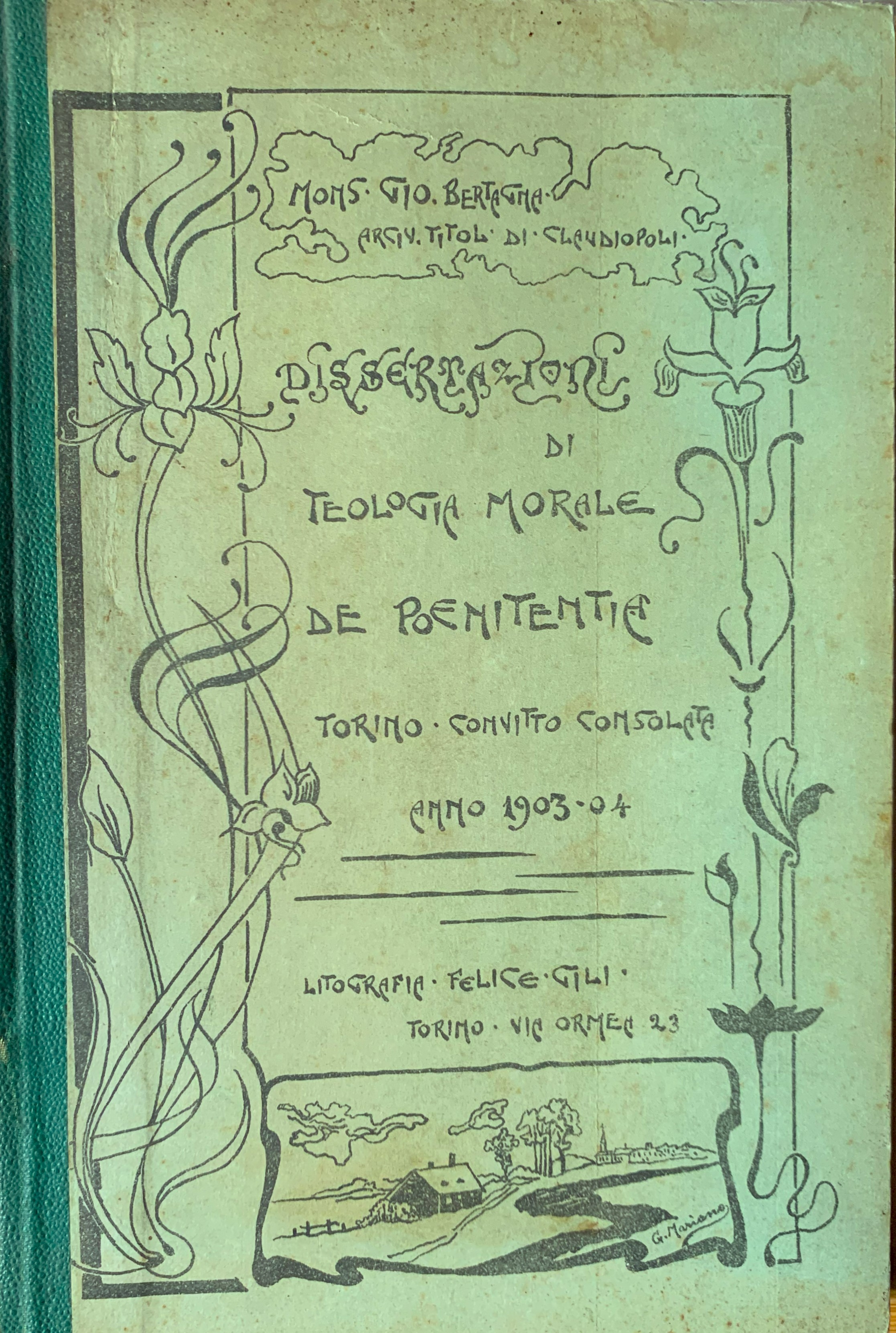 Dissertazioni di Teologia Morale. De Poenitentia