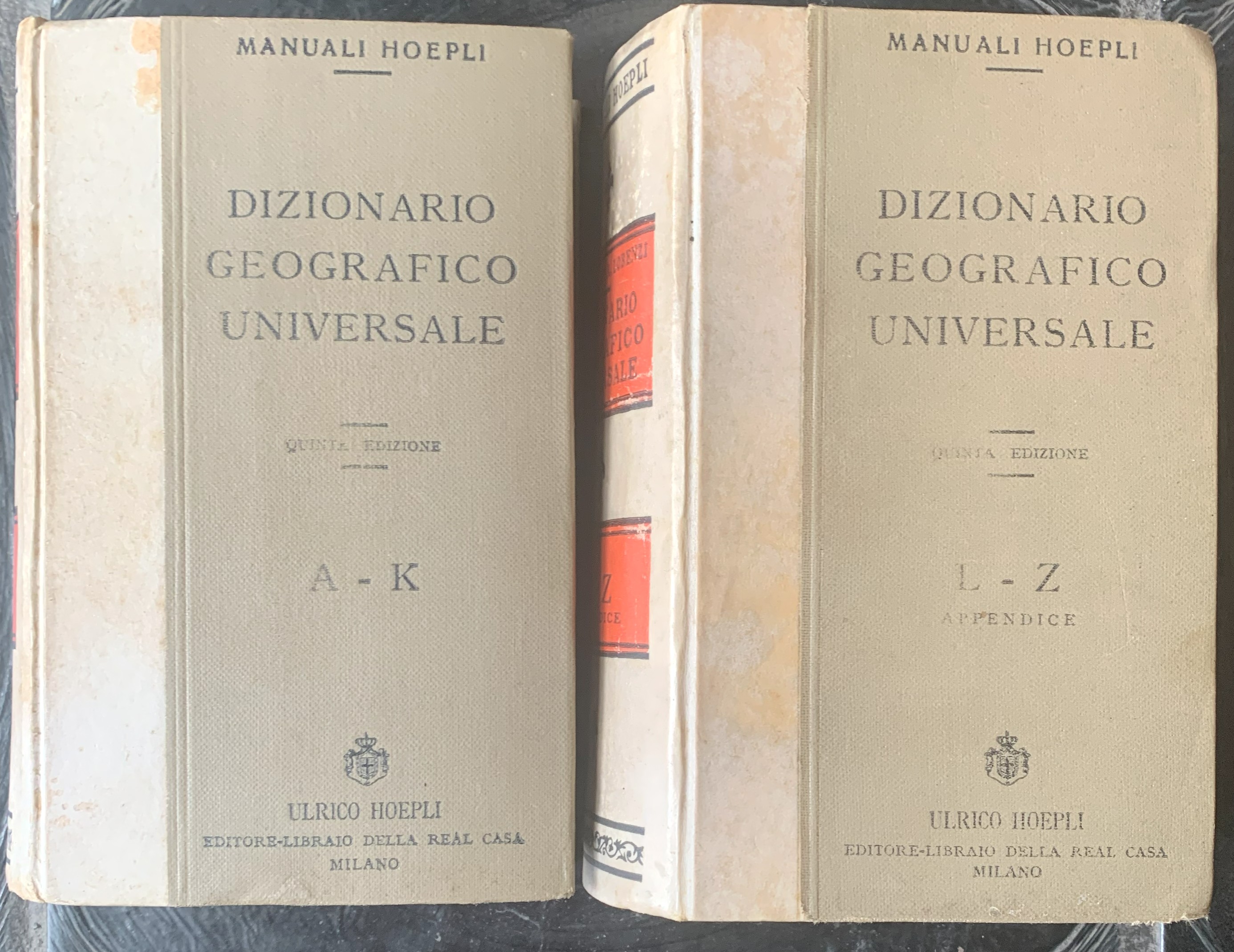 Dizionario Geografico Universale (Volume Primo: A-K - Volume Secondo: L-Z …