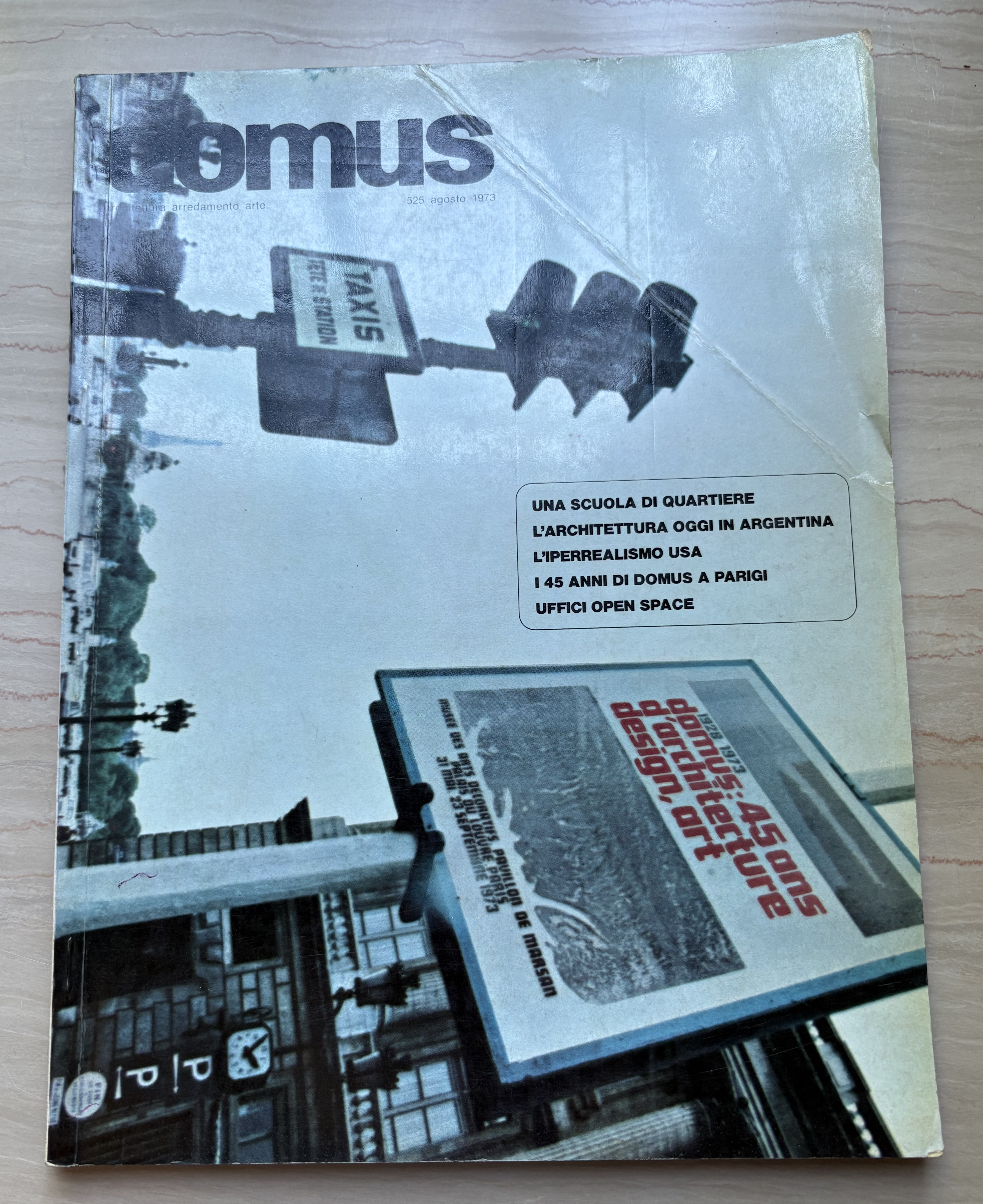 domus architettura arredamento arte 525 agosto 8/1973