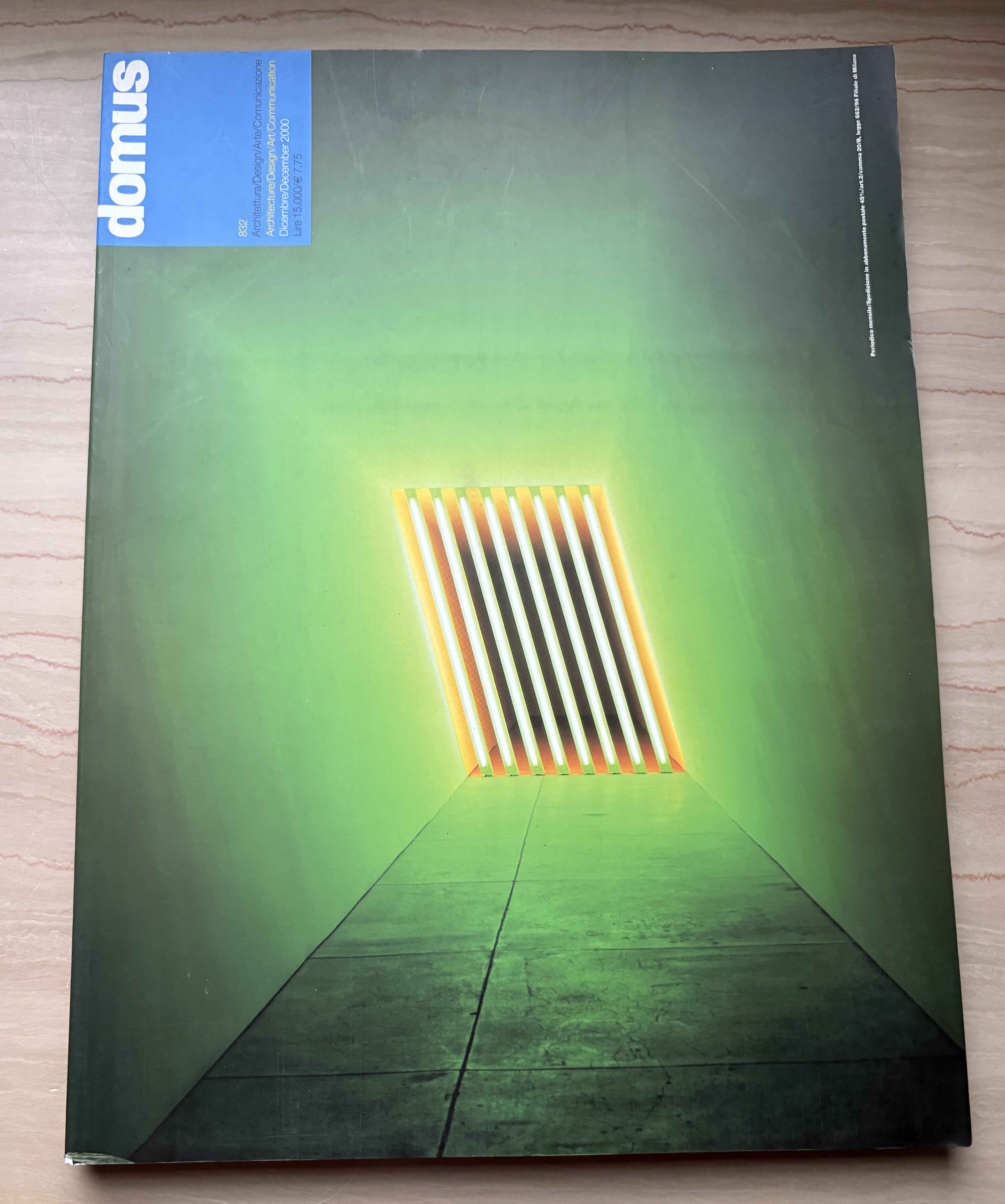 domus. Architettura/Design/Arte/Comunicazione / Architecture/Design/Art/Communication Dicembre / December 2000 N. 832