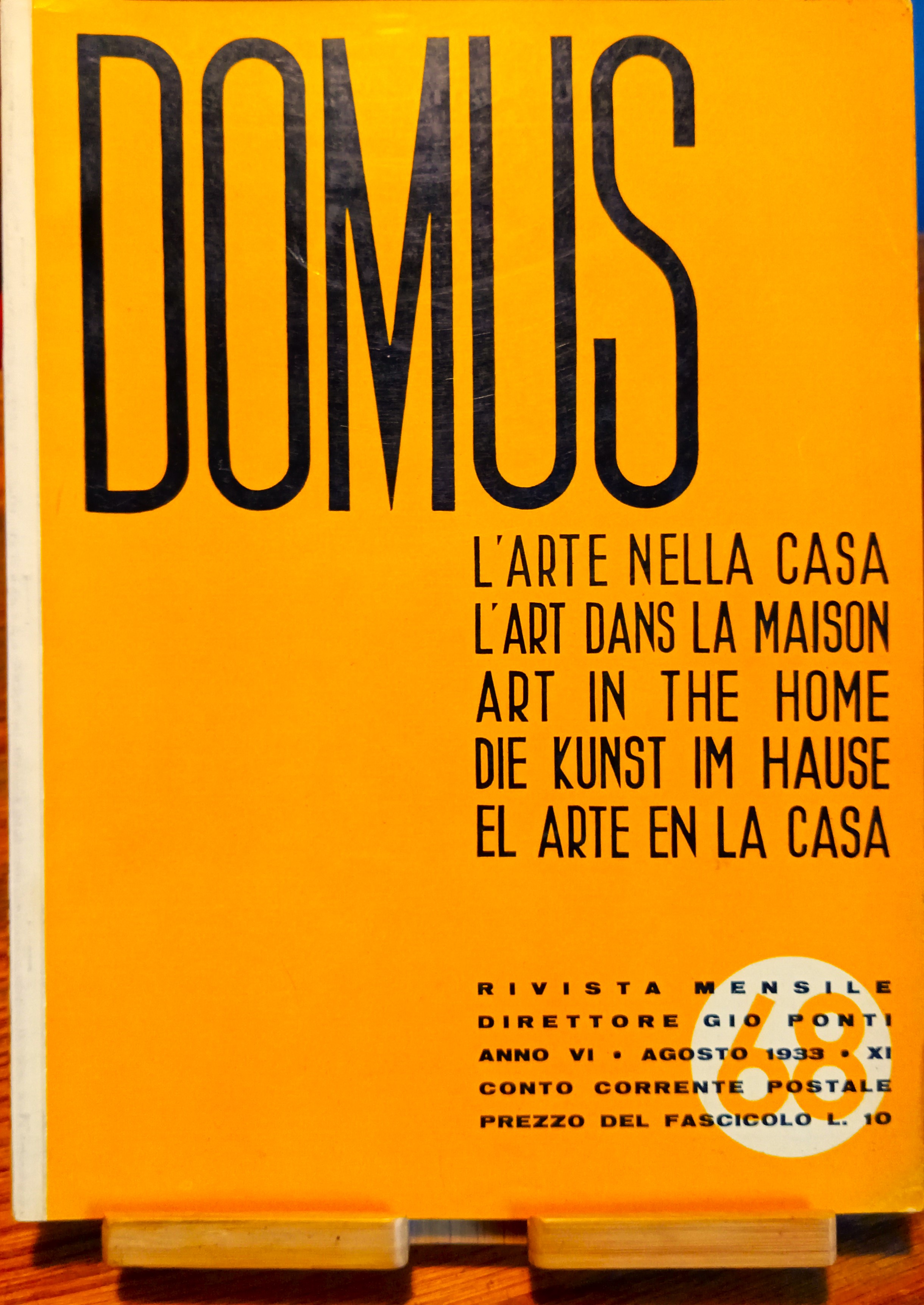 DOMUS l'arte nella casa n^68 agosto 1933