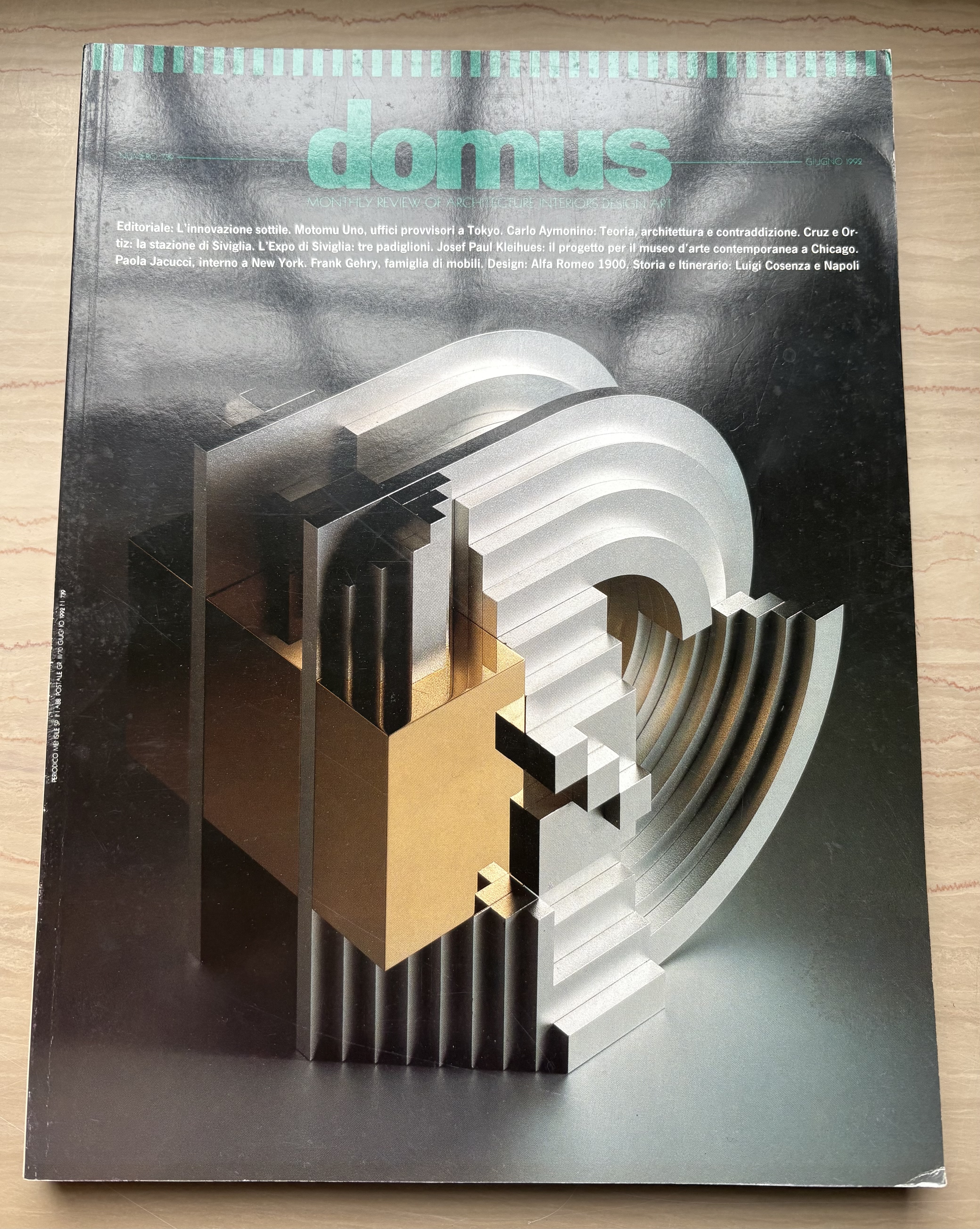 domus. Monthly Review of Architecture Interiors Design Art giugno 1992 …