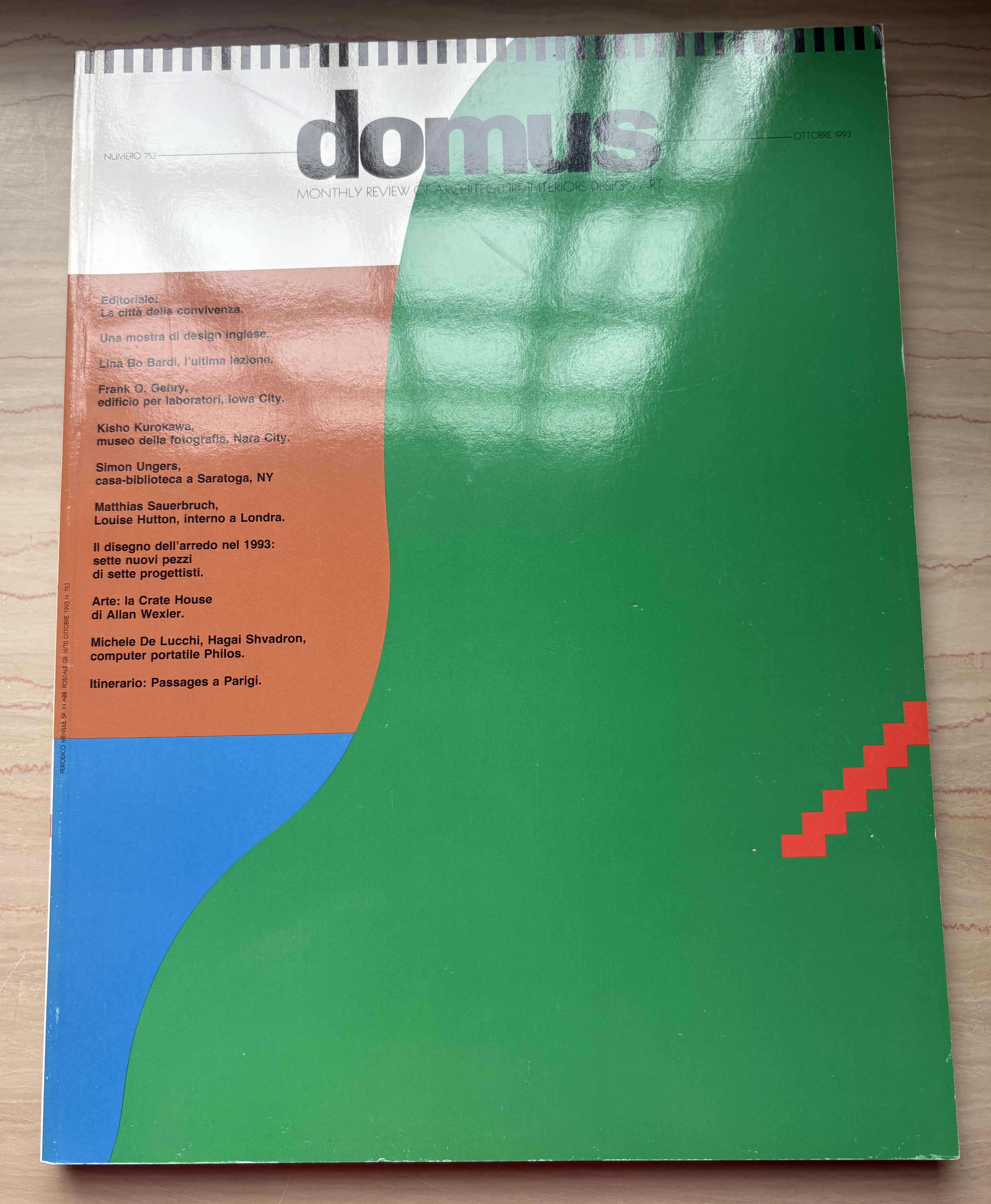 domus. Monthly Review of Architecture Interiors Design Art ottobre 1993 …