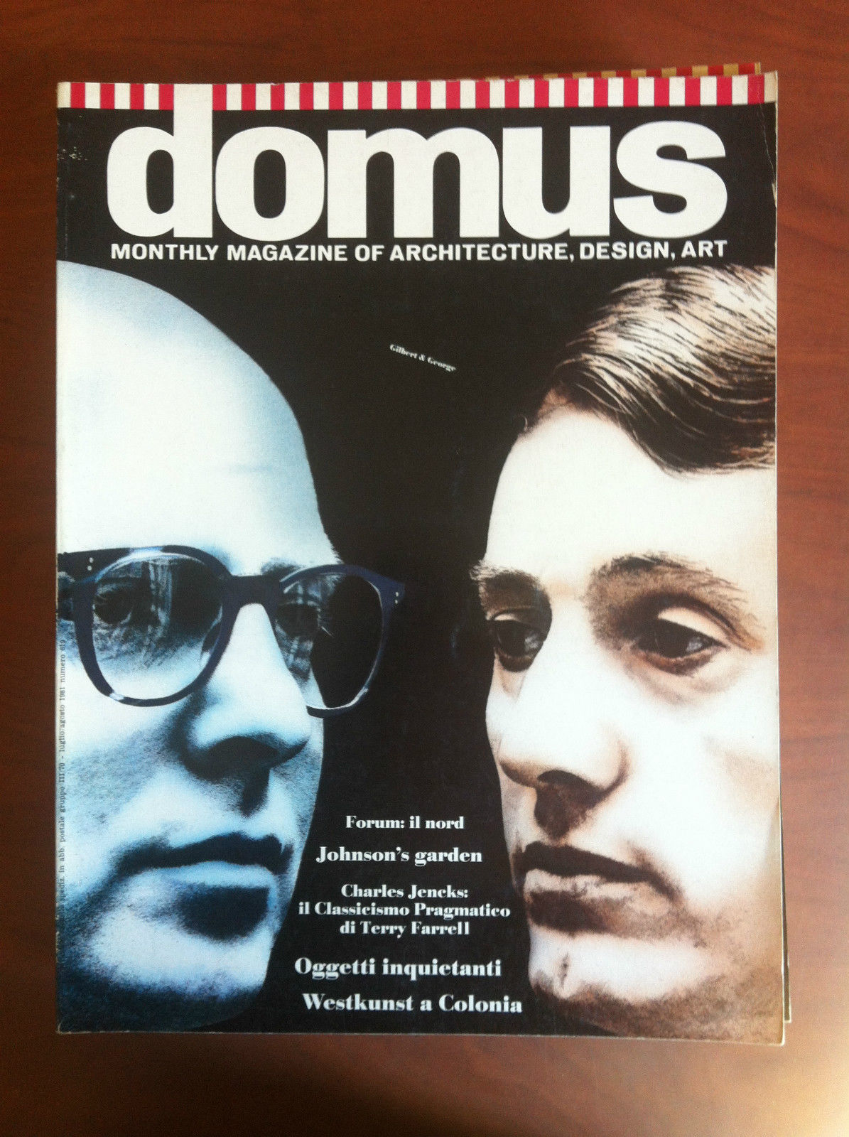 Domus N^ 619 Luglio/Agosto 1981 Cover Gilbert &amp; George - …