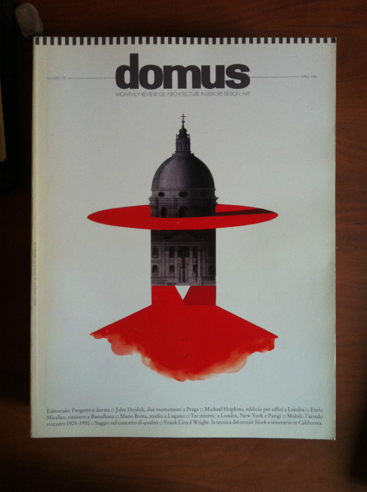 Domus n^ 737 Aprile 1992 Fondata Gio Ponti 1928 Cover: …