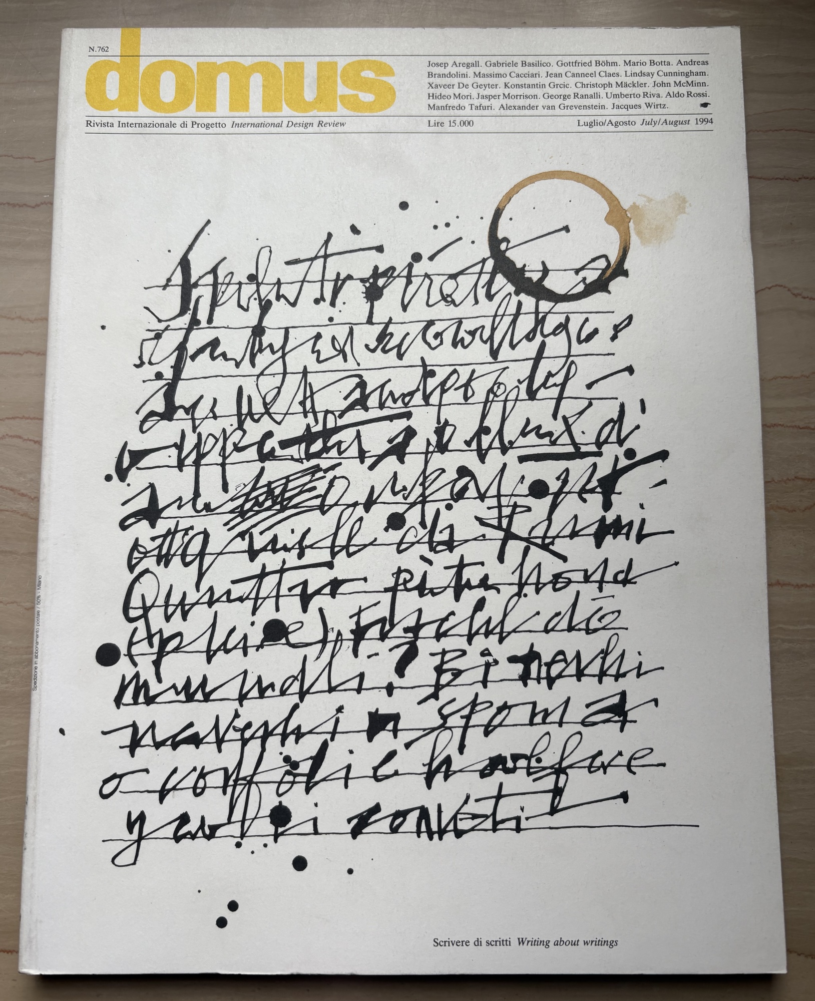 domus. Rivista Internazionale di Progetto / International Design Review Luglio/Agosto …