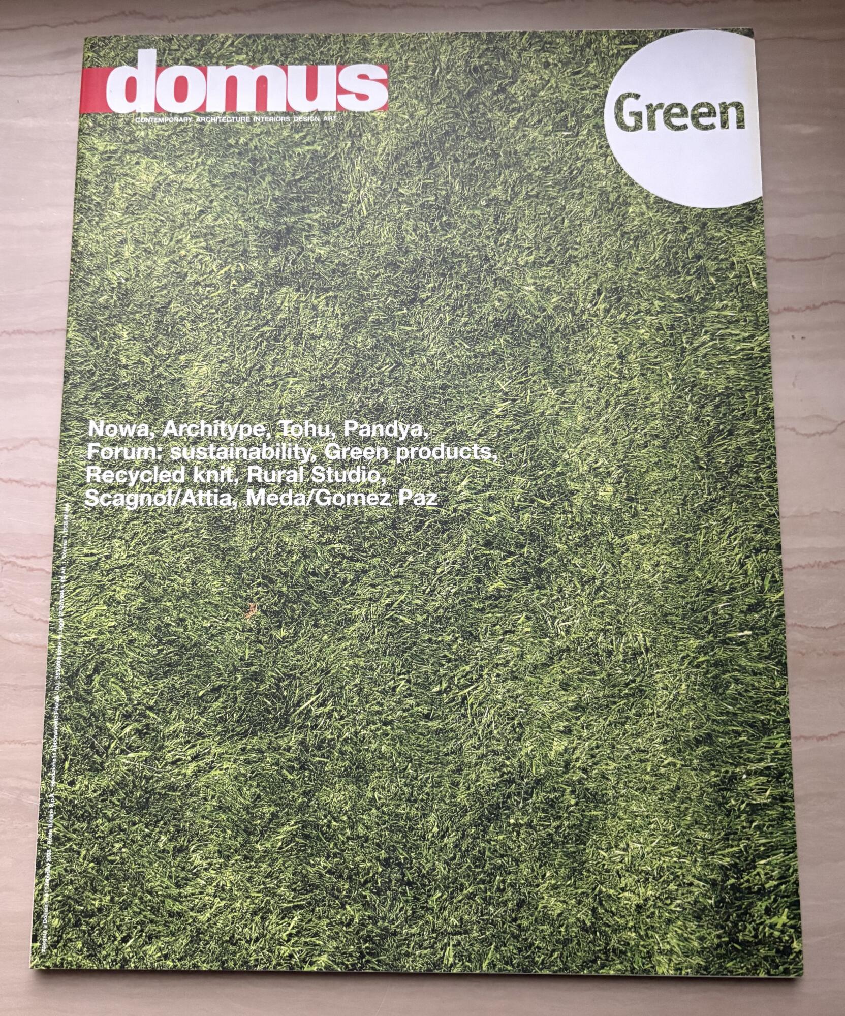 domus Speciale_Special issue GREEN ISSUE. Allegato a_Published with Domus 911 …