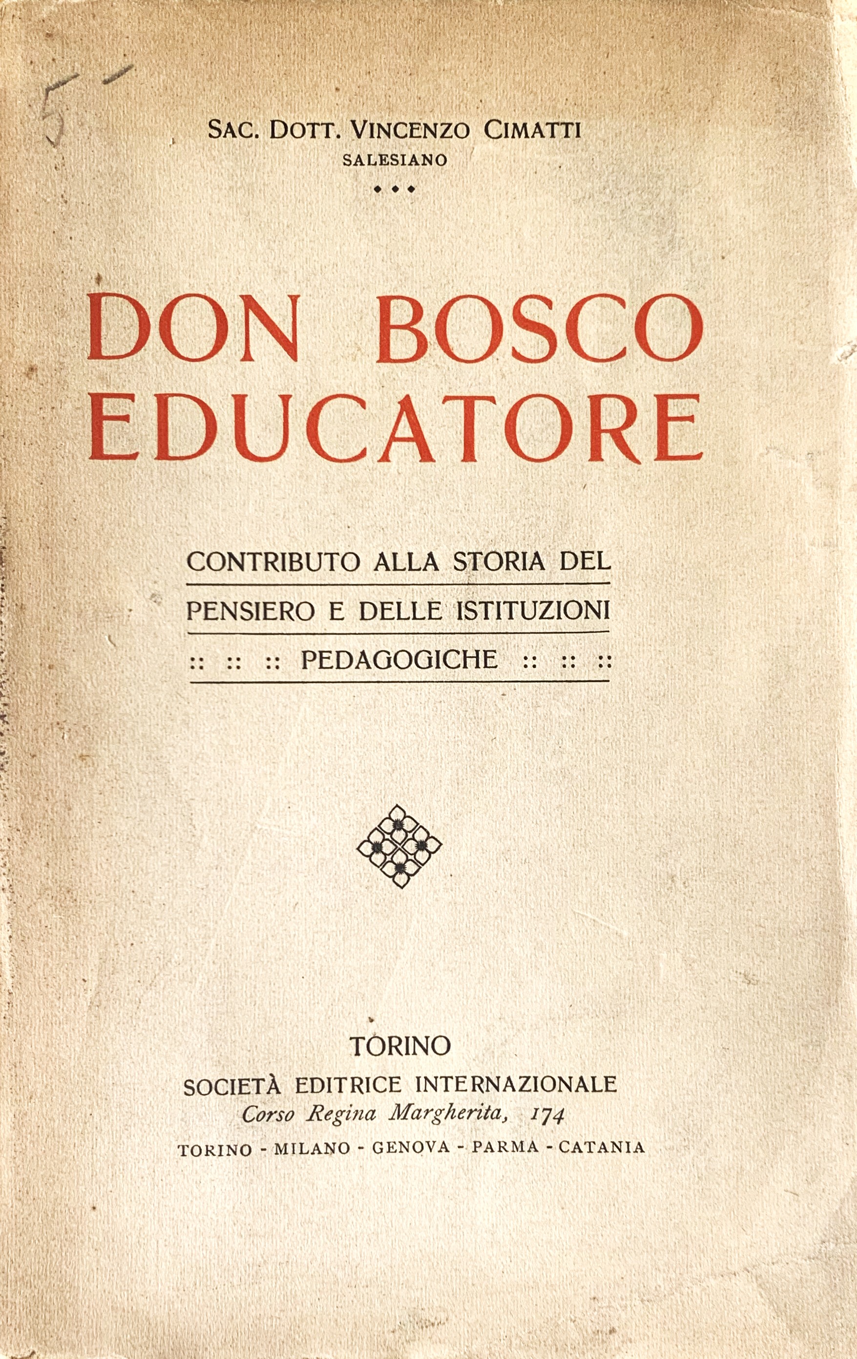 Don Bosco Educatore. Contributo