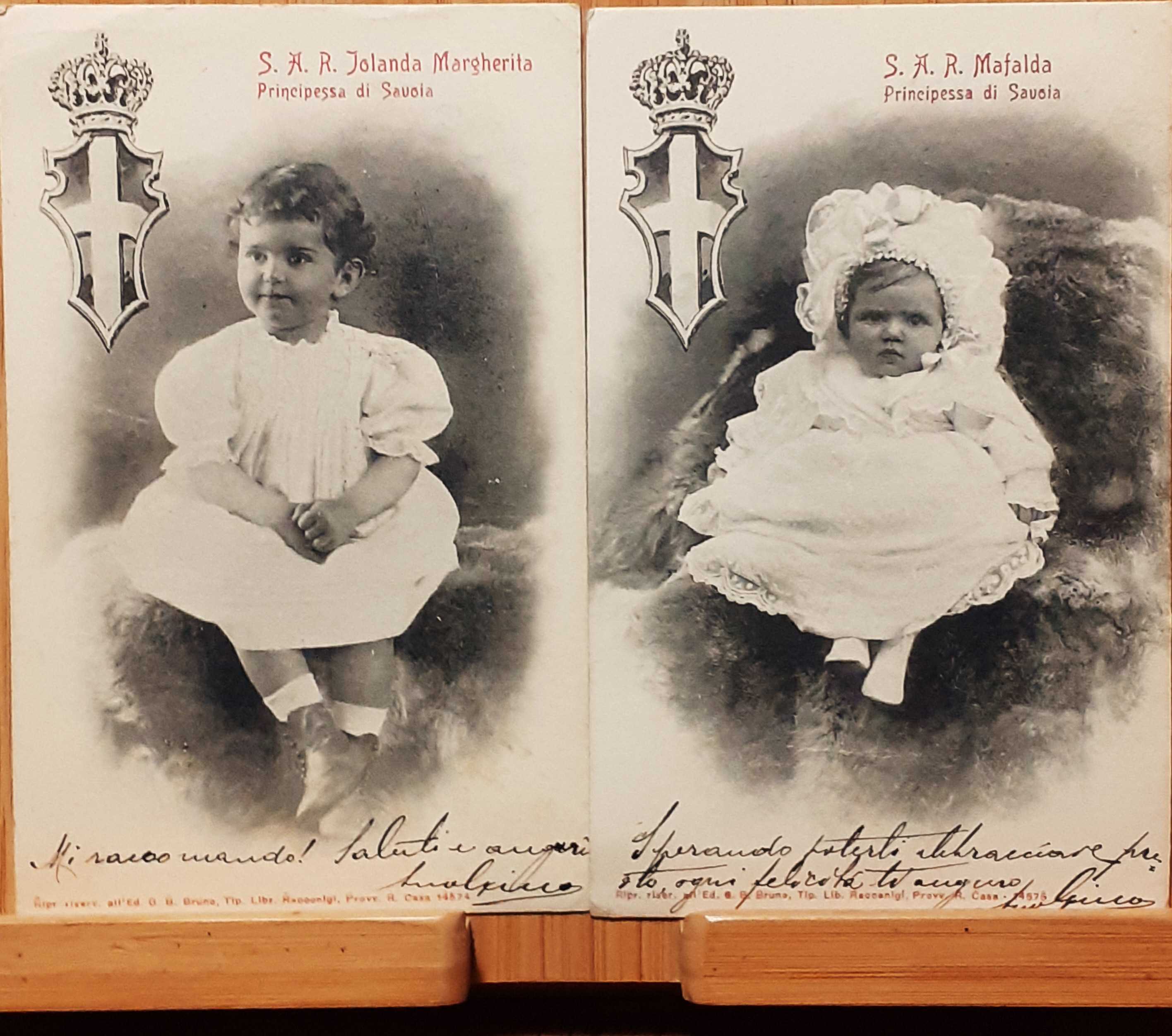 Due Cartoline S.A.R. Jolanda Margherita e Mafalda - Principesse di …