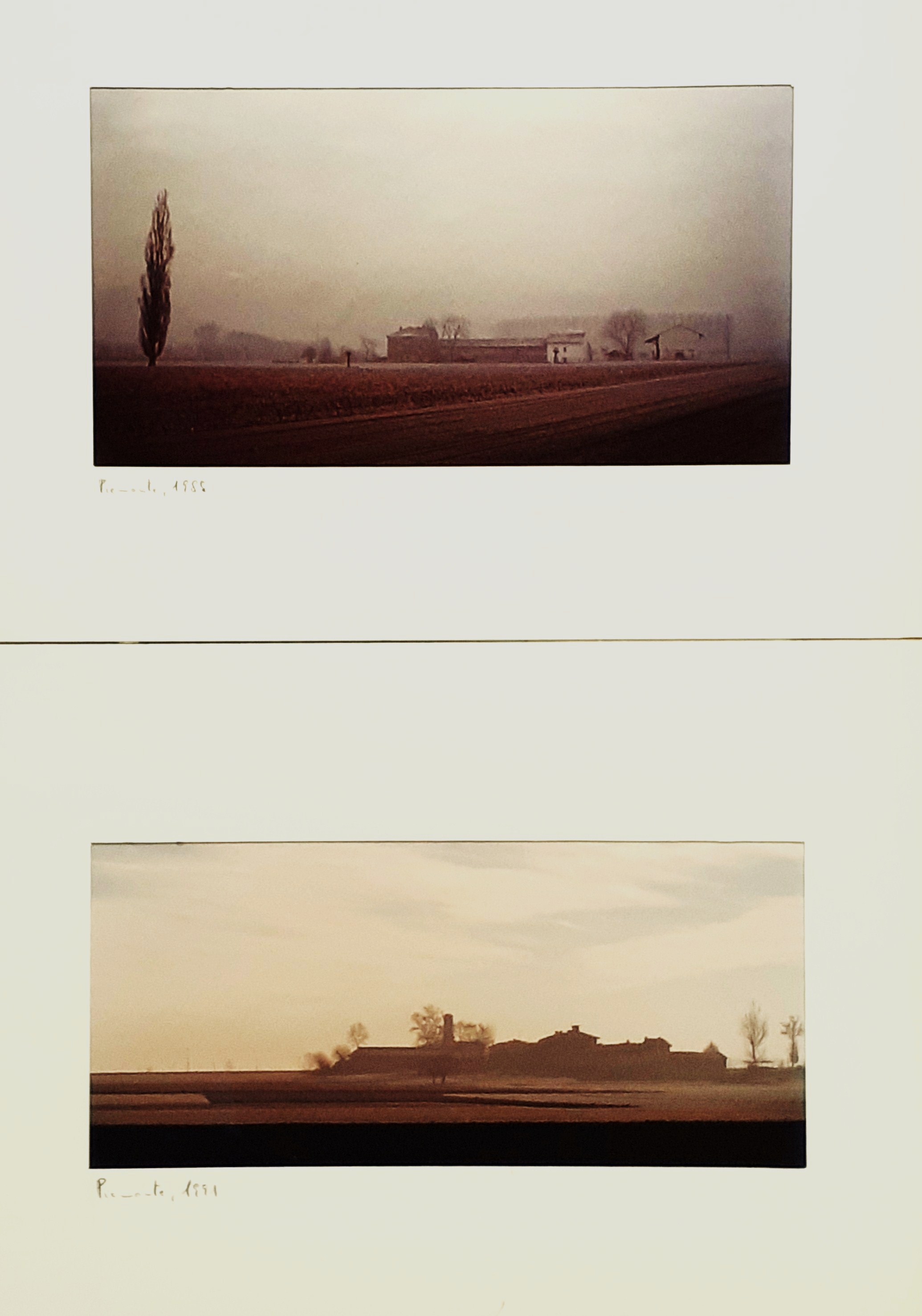 Due fotografie Cibachrome sotto pass "Piemonte 1988 e 1991