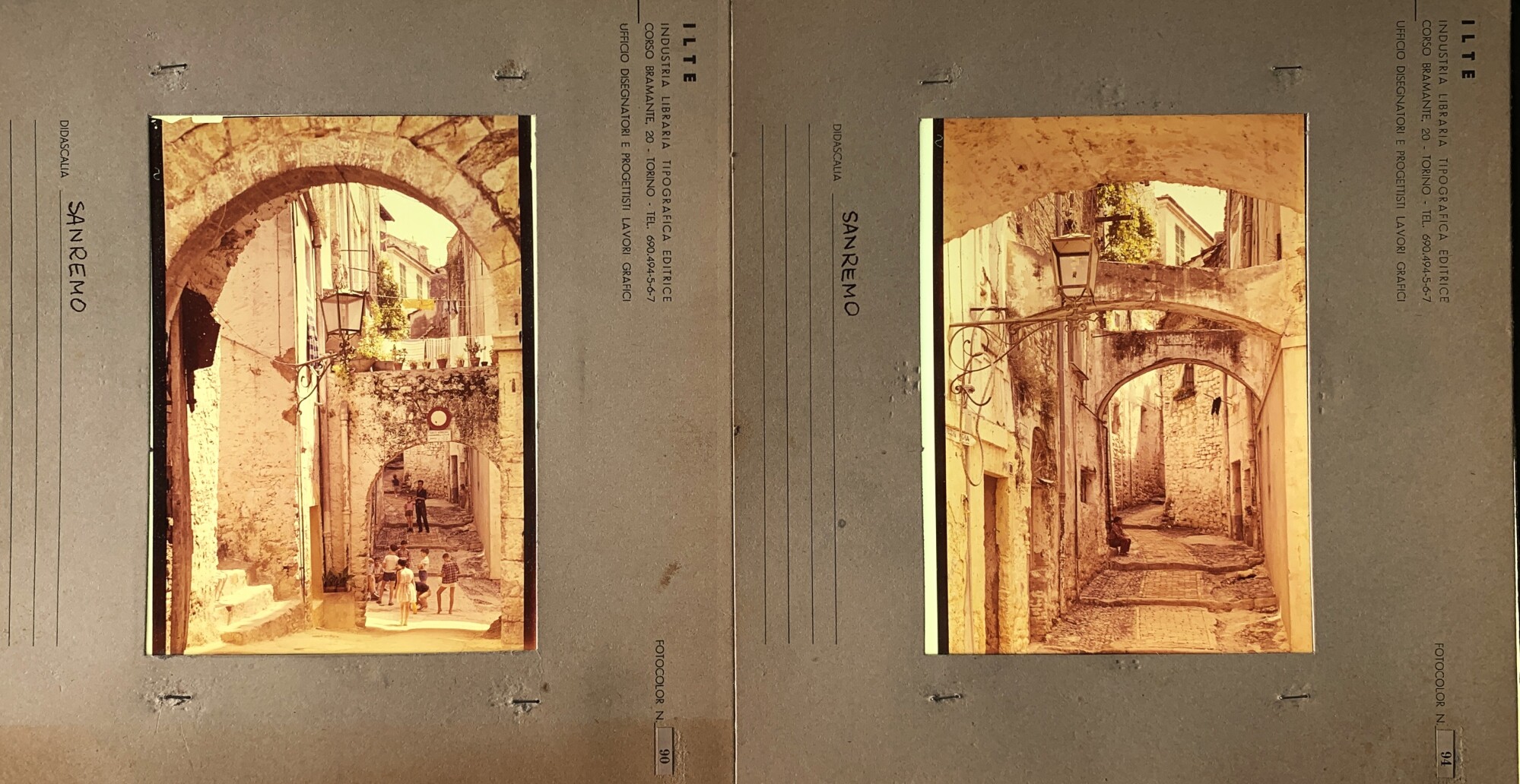 Due grandi diapositive di SANREMO anni 60/70