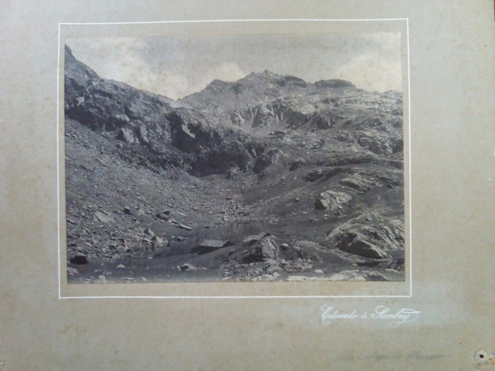 Edoardo di Sambuy foto originale Alpe e lago del Macagno …